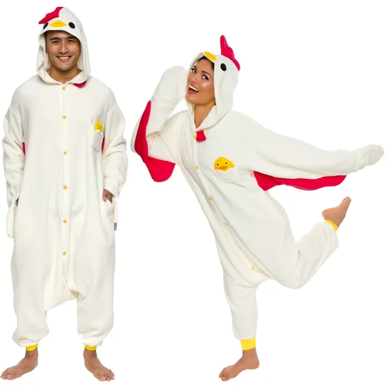Chicken Adult Animal Cosplay Pajama, Costume Kigurumi Onesie0 Sleepwear Xsmall,