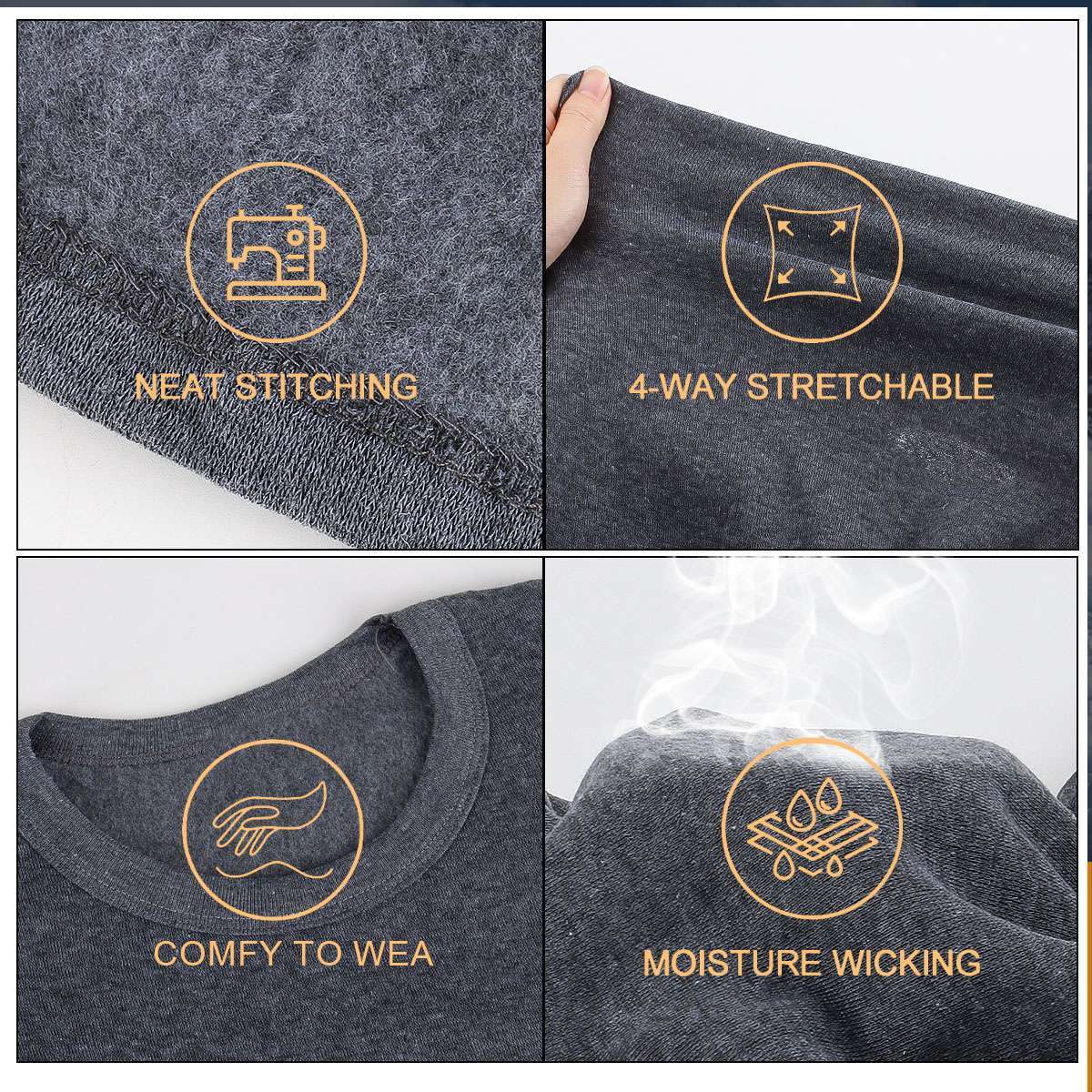 Mens Thermal Underwear Set Top Bottom Long Johnop Bottom Warm Set Winter NEW