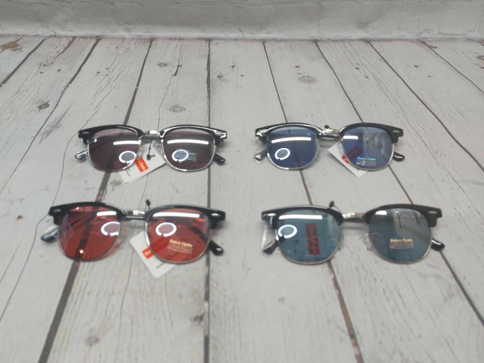 Womens Retro Optix Clubmaster / Browline Sunglasses (Your Choice)