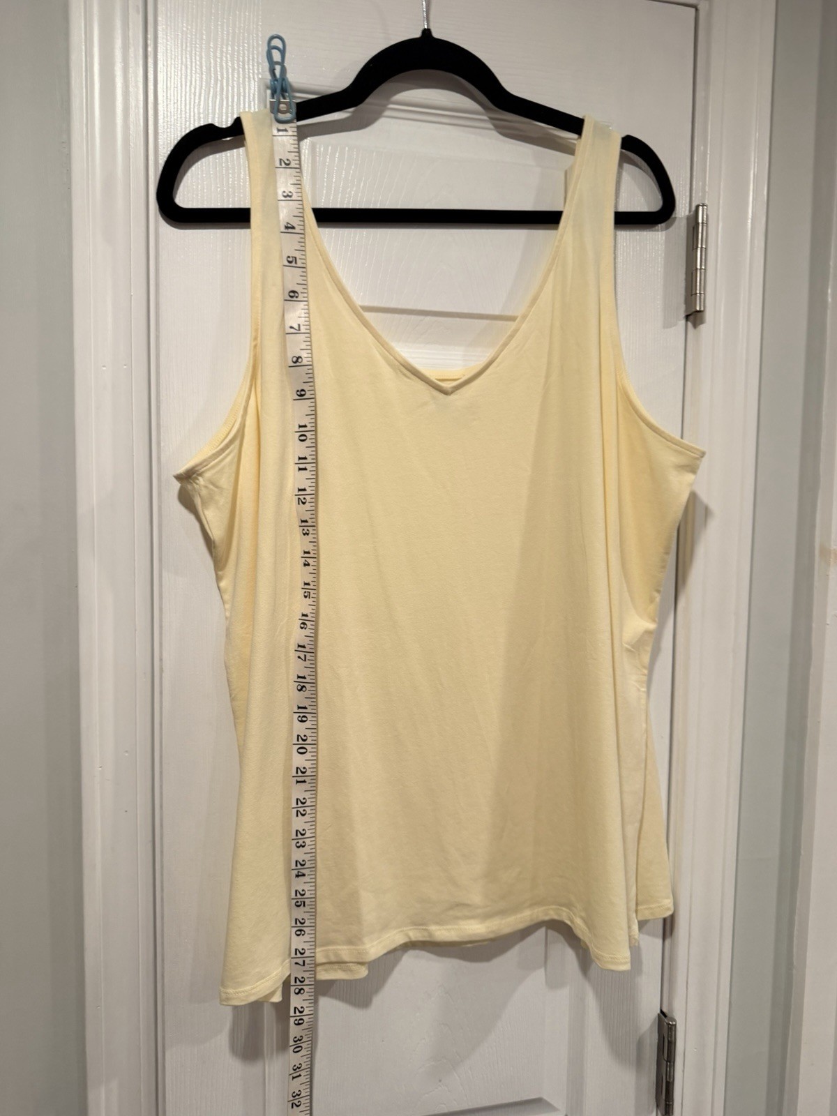 NWOT J. Jill Size 3X Perfect Reversible Tank Top Soft Stretch Cotton Pale yellow