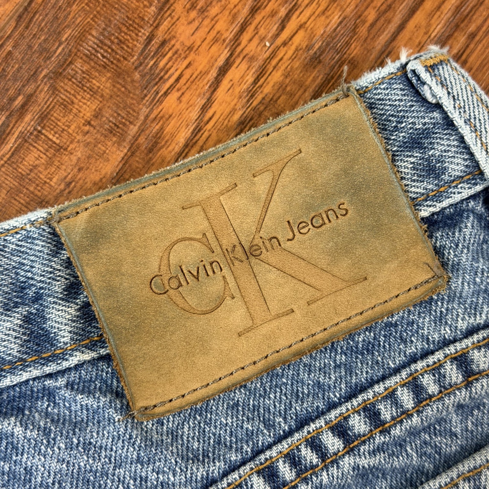VINTAGE Calvin Klein Jeans Womens 8 Tapered High Rise Stonewash Denim USA 24×32