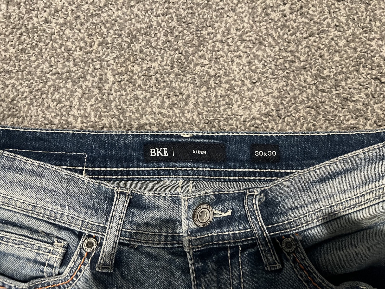 BKE Aiden Men’s Jeans 30×30 Light Wash Distressed Ripped Stretch Denim