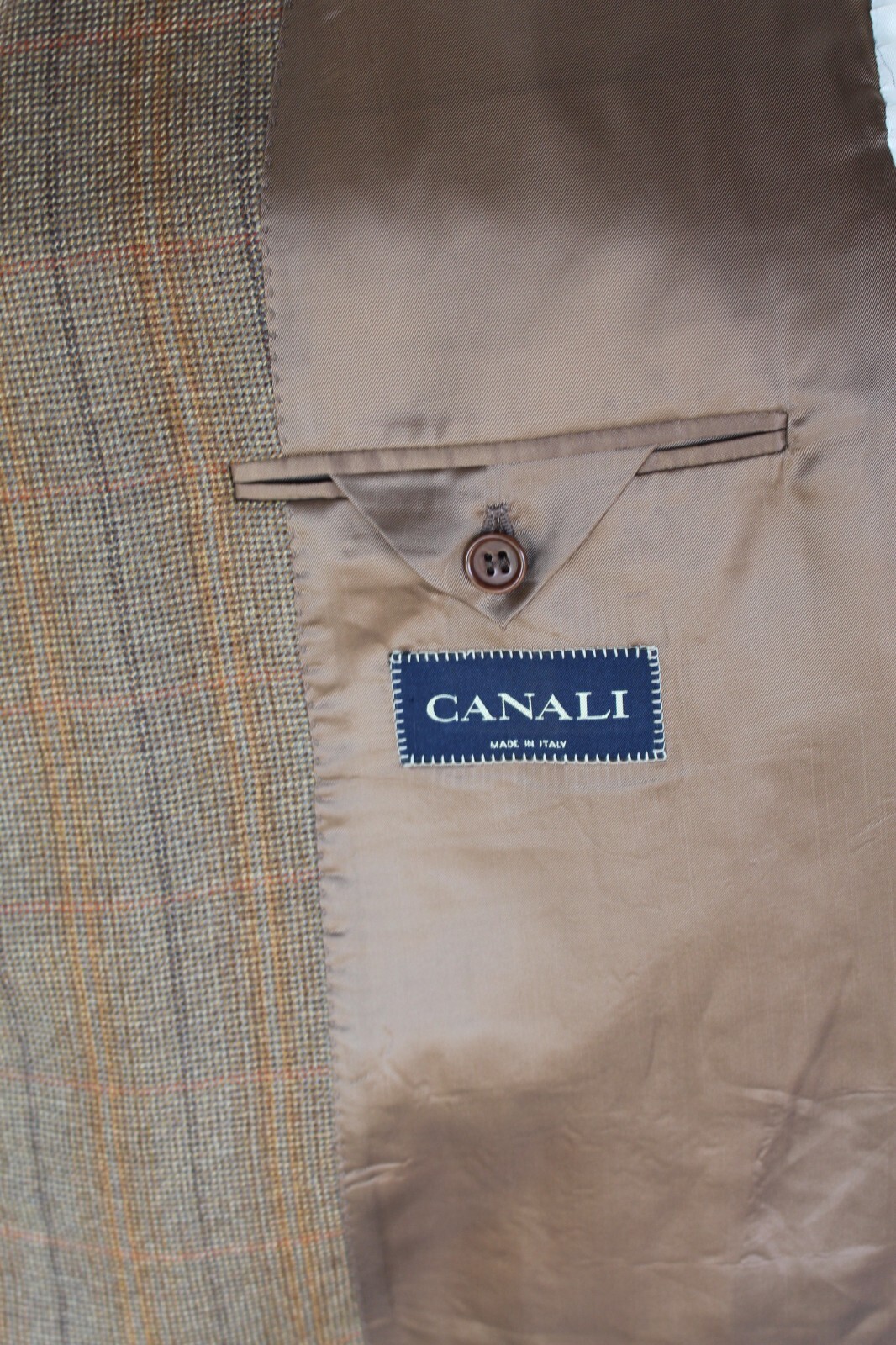 CANALI Mens Sport Coat Blazer Three Button Down Front MADE IN ITALY EU58L /US48L