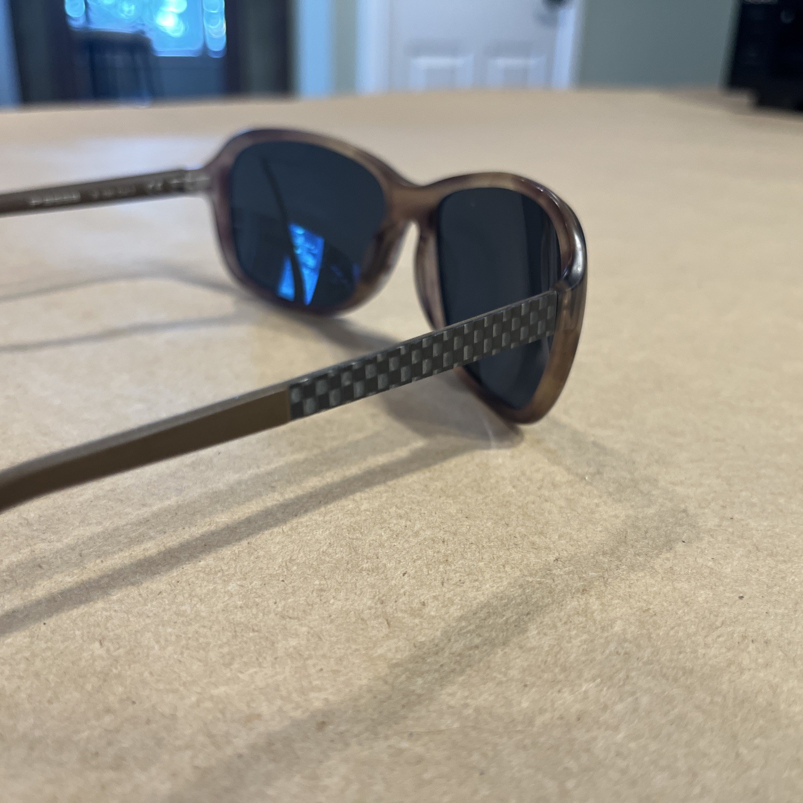 Porsche Design P8558-B 130 Brown Frame Gray Lens Sunglasses Women