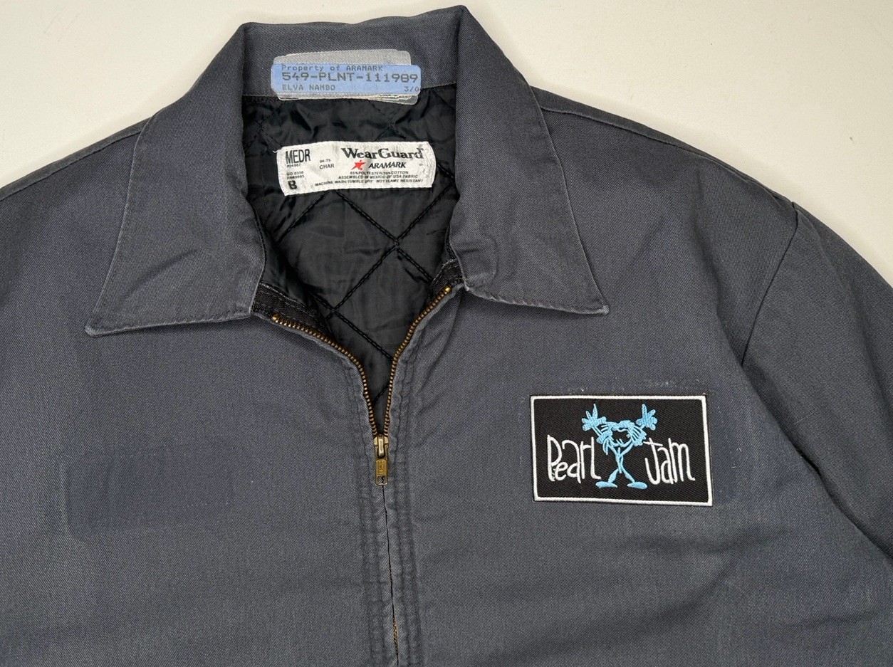Vintage Pearl Jam Mechanic Work Delivery Jacket Gray | M