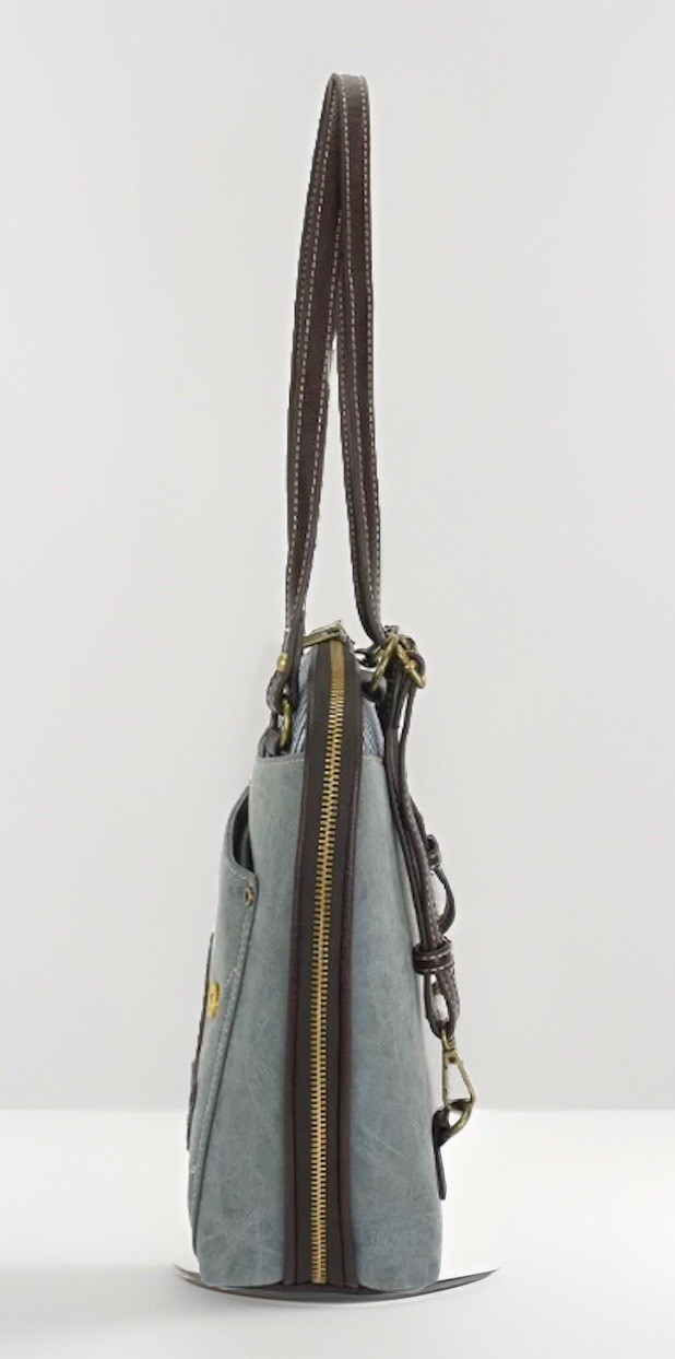 CHALA Indigo Blue Sandollar Convertible Backpack Purse Beach Summer Fashion Fun