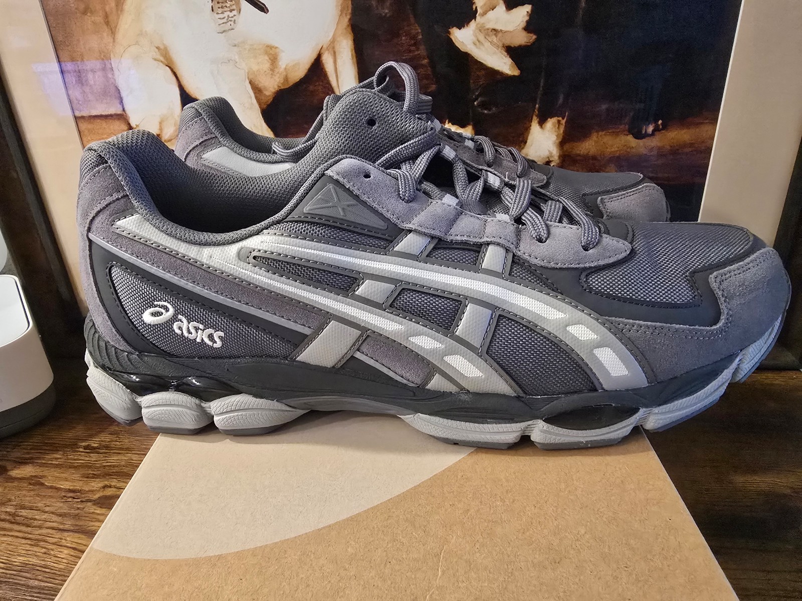 ASICS GEL-NYC 2055 1203A755 021 Carbon Cement Grey Sports Style Shoes Size 13 US