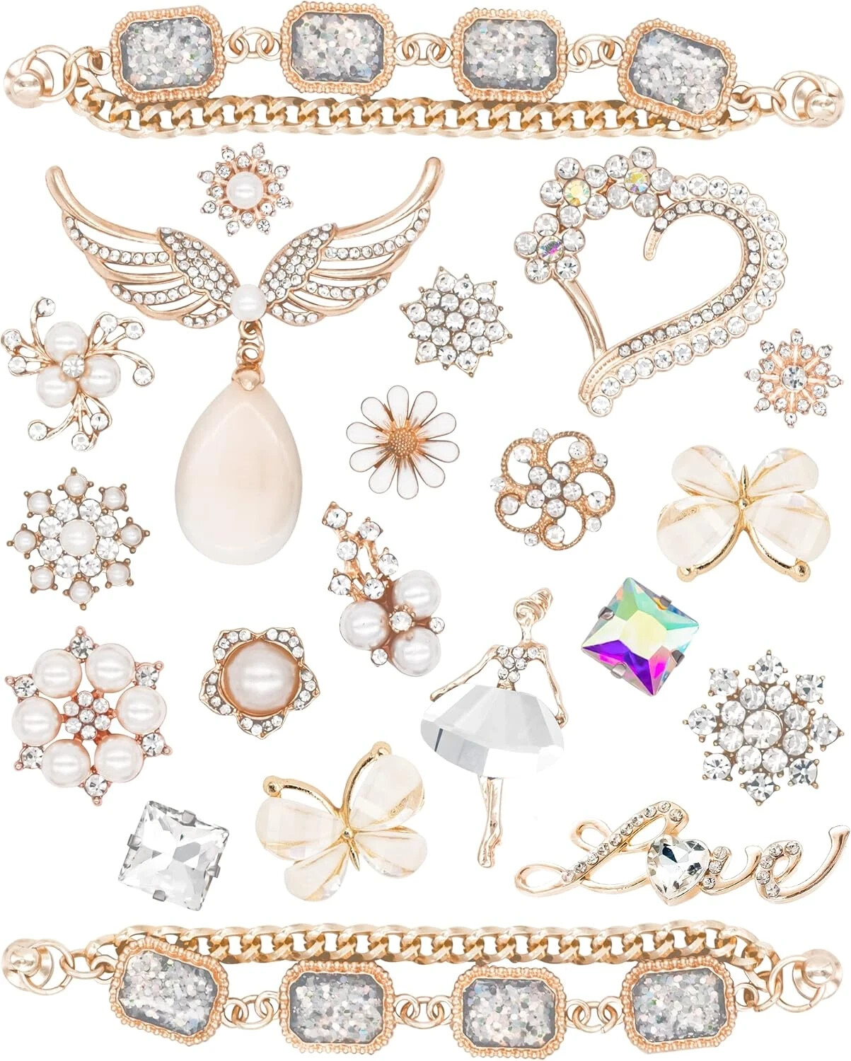 Shoe Charms Bling for Croc Jewelry Accessories Decoration for Women Girls Party
