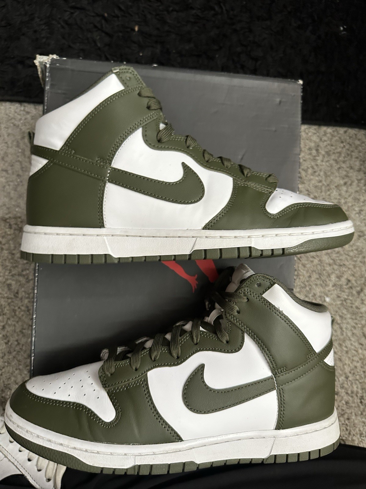Nike Dunk 2022 High Cargo Khaki Green Olive White Moss Forrest – Size 10
