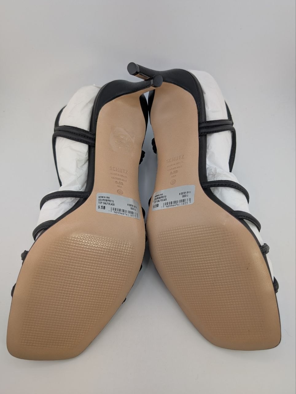 NIB Schutz Octavia Leather Heeled Sandal in Black, sizes 9 & 9.5 available