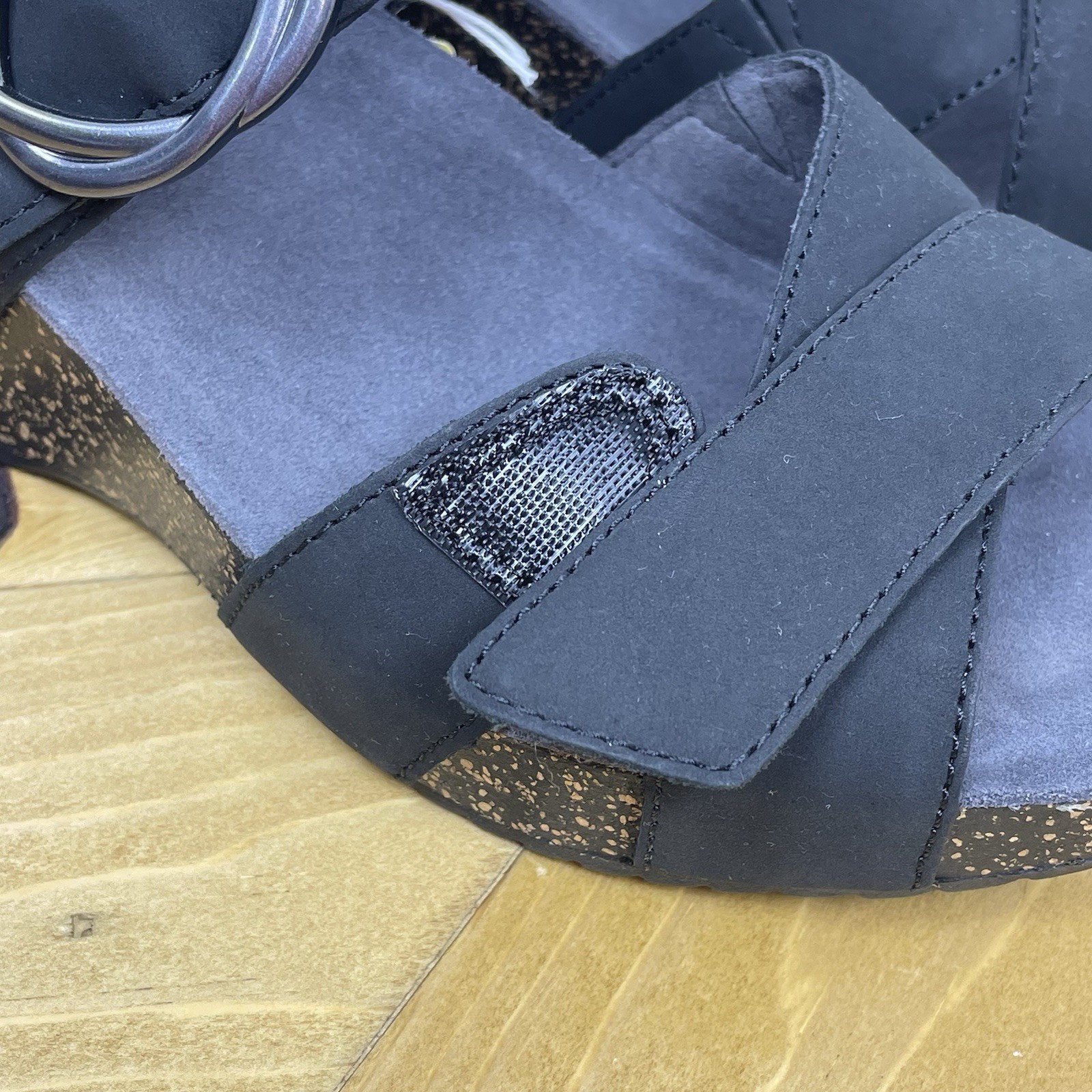 Dansko Susie Black Nubuck Wedge Sandals Women’s Size 39 M US 8.5-9 New In Box⁠