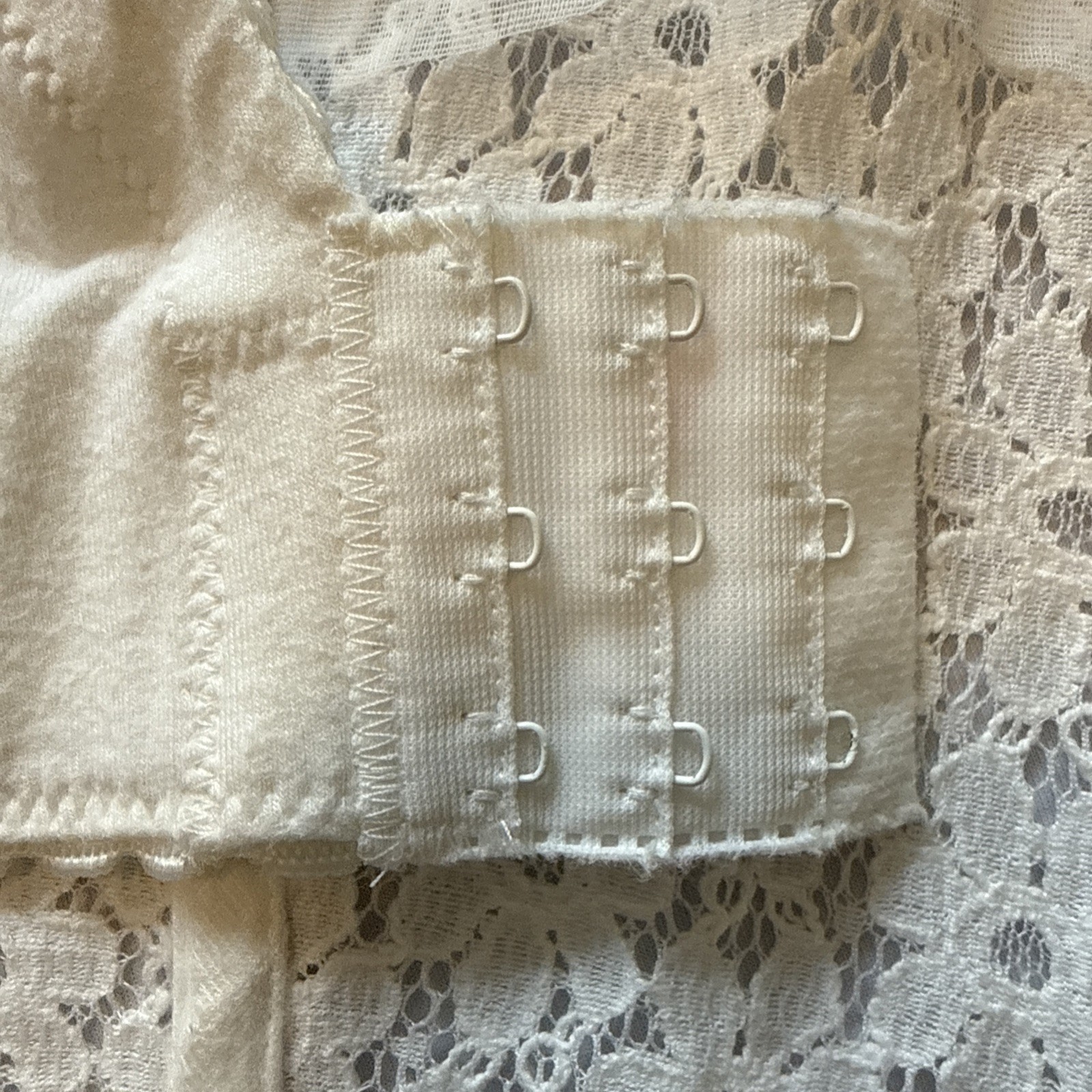 Vtg Maidenform Cotton Couture Lace Bustier Corset Top Y2K Coquette Bridal 38B
