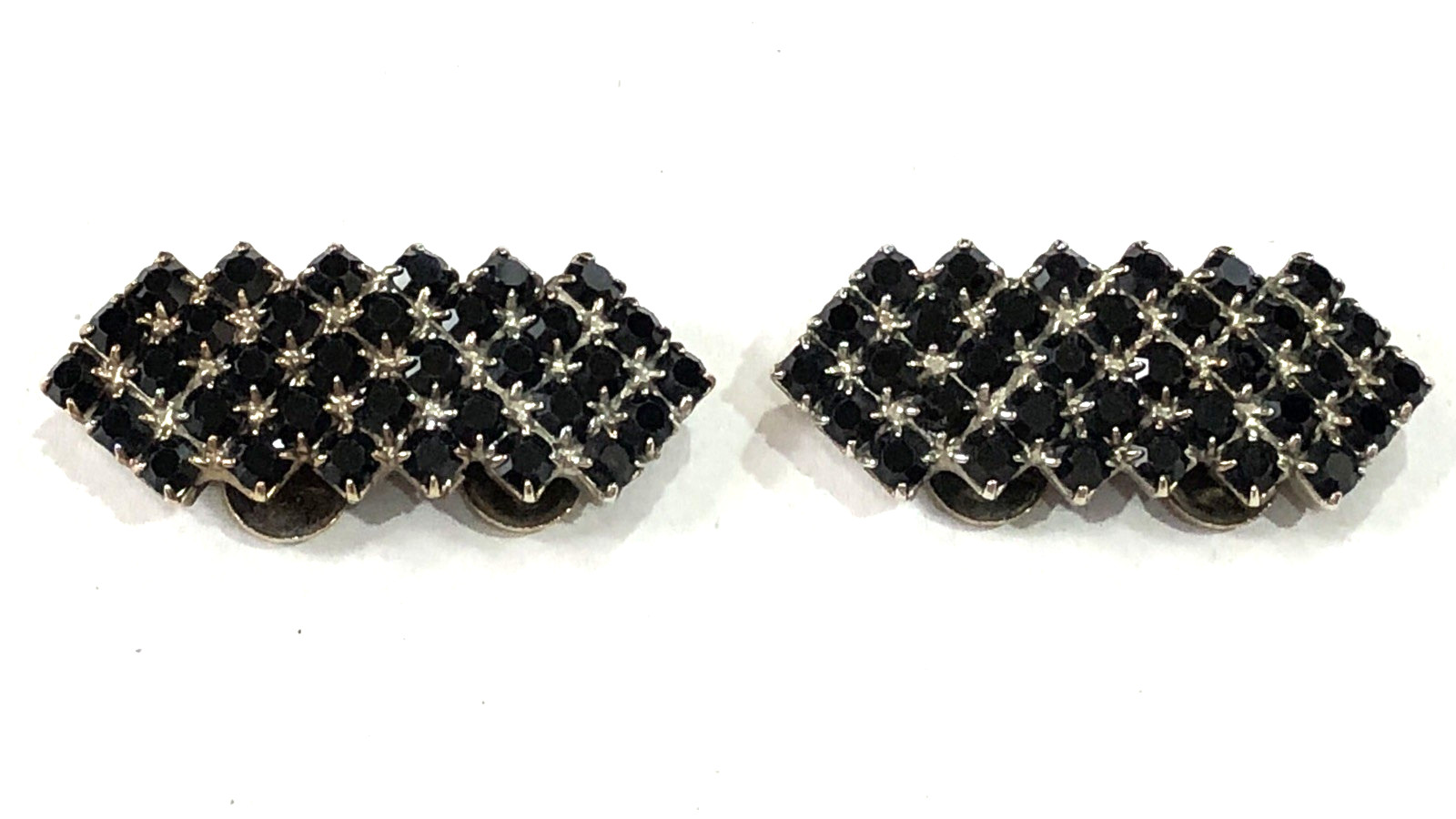 Musi Shoe Clips Black Rhinestone 1.75 inch – Vintage