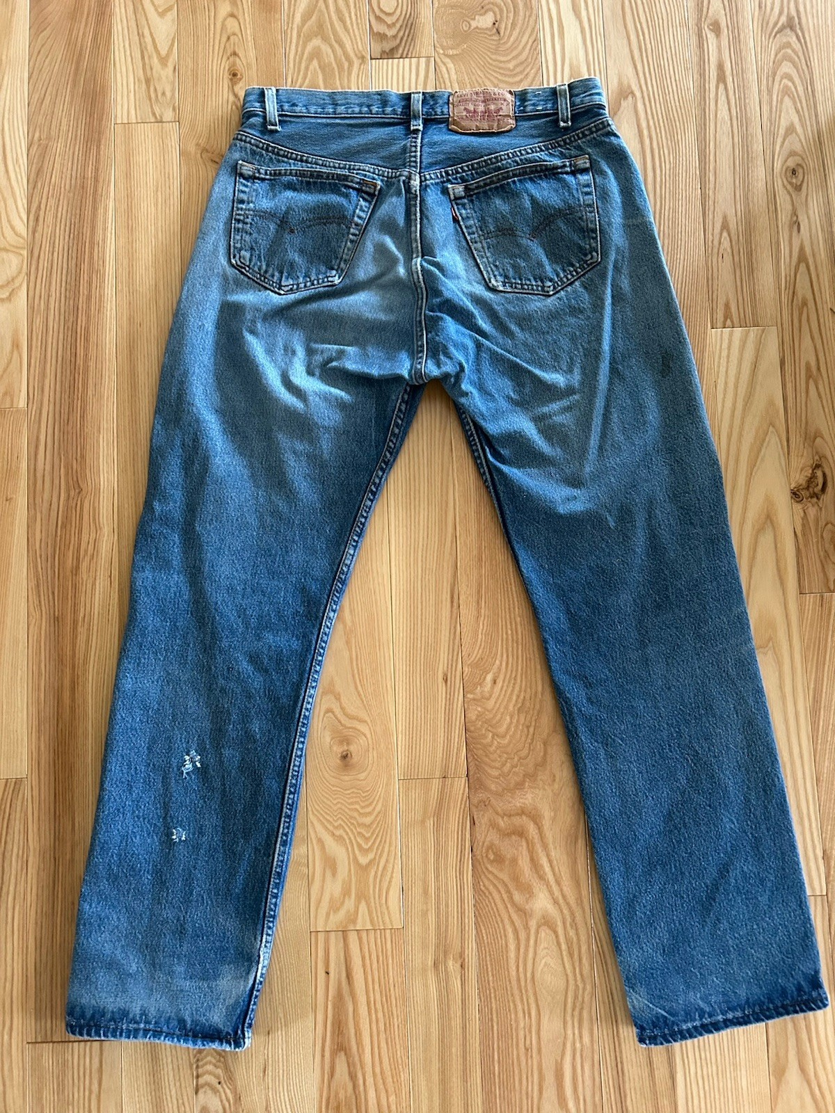 Vintage 80s Levi’s Denim Jeans 501 0118 36×32 (34×31) Made in USA Distressed