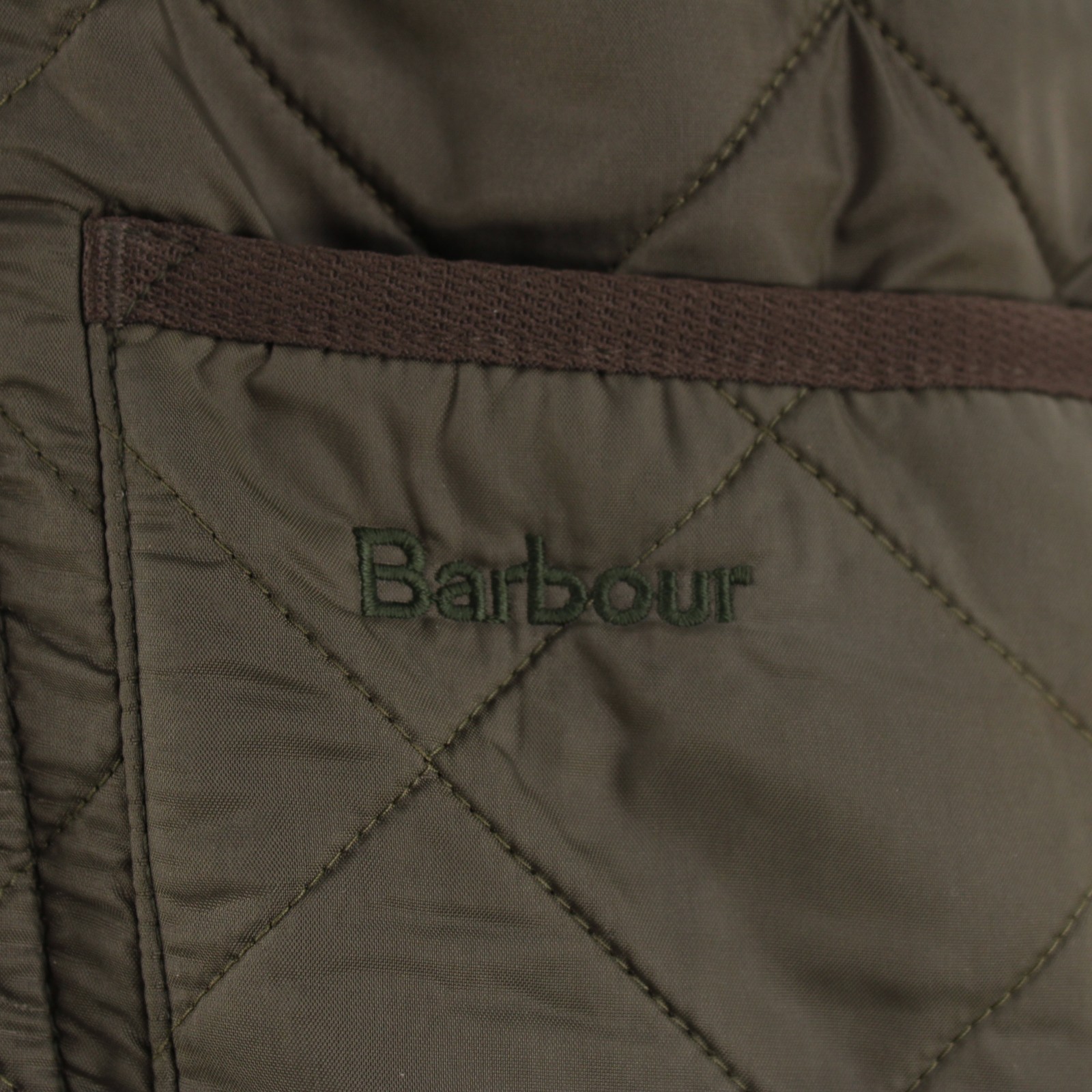 Barbour NWT 100% Polyamide Polar Quilt Waistcoat Size Small In Greenish Brown