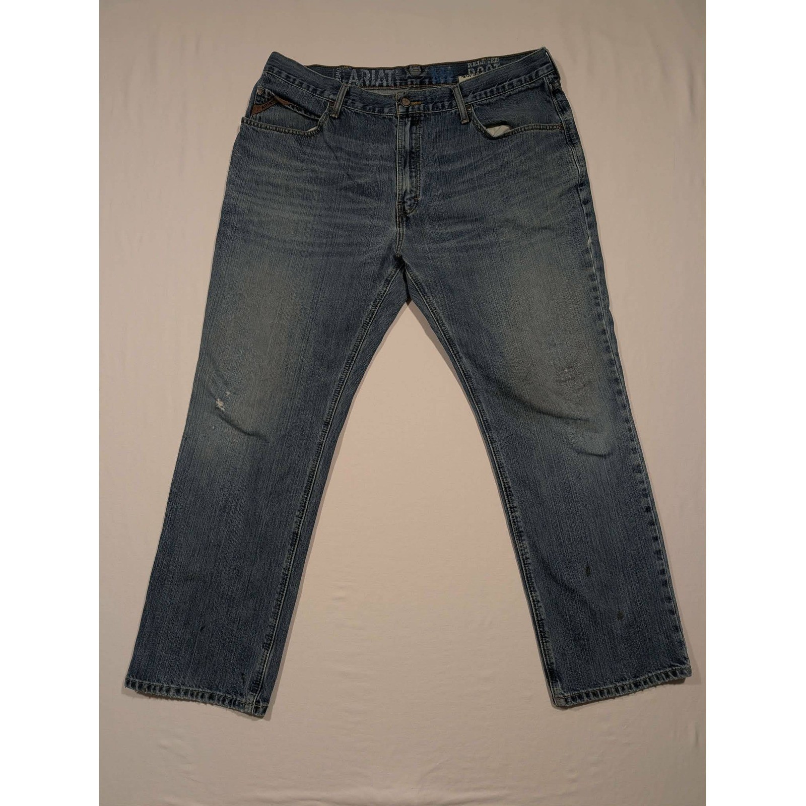 Ariat M2 Relaxed Bootcut Jeans Mens 40×32 Medium Wash Denim Blue