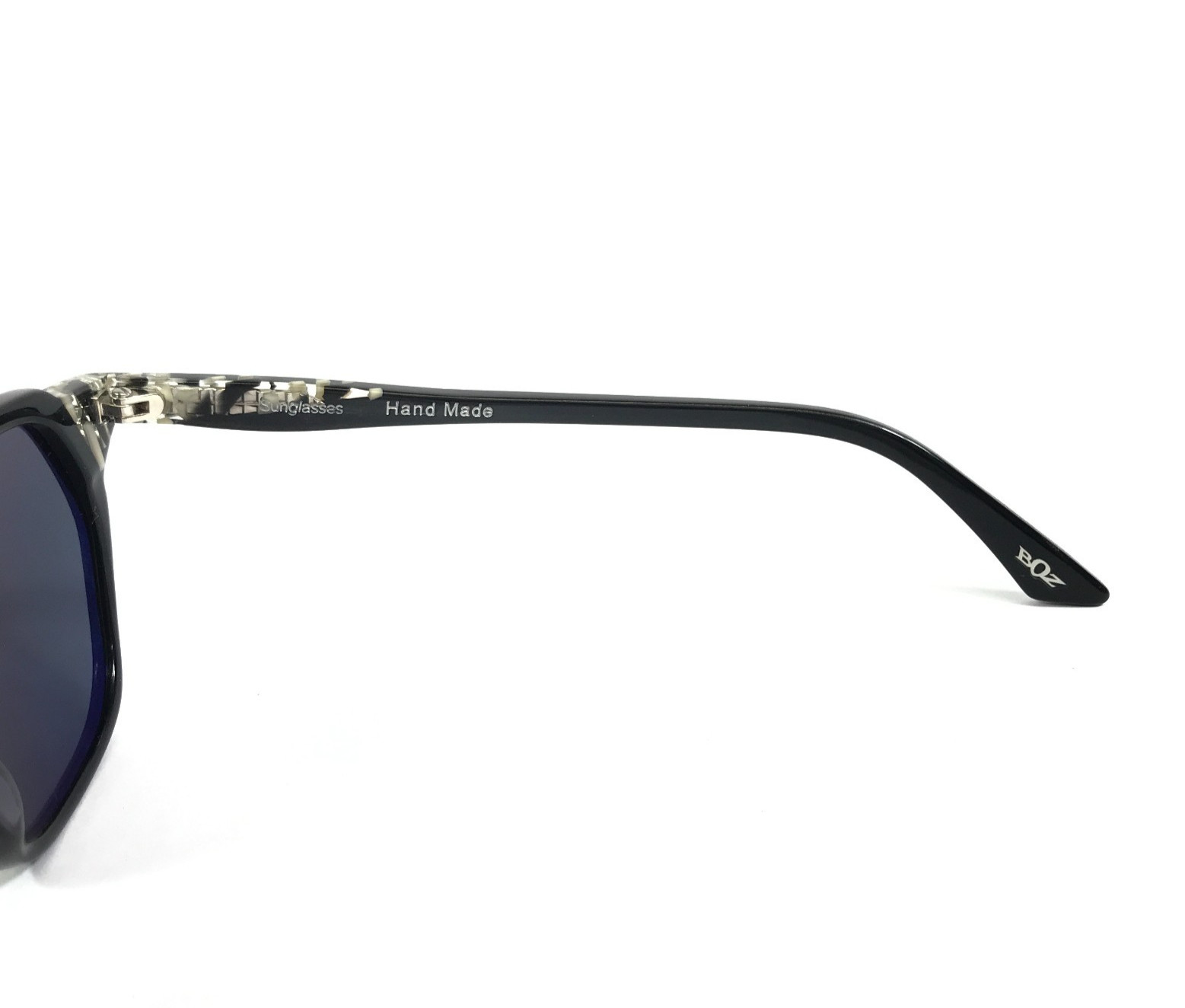 BOZ Sunglasses DESTINY 0005 Black Ivory with Pins Frames with Dark Gray Lenses