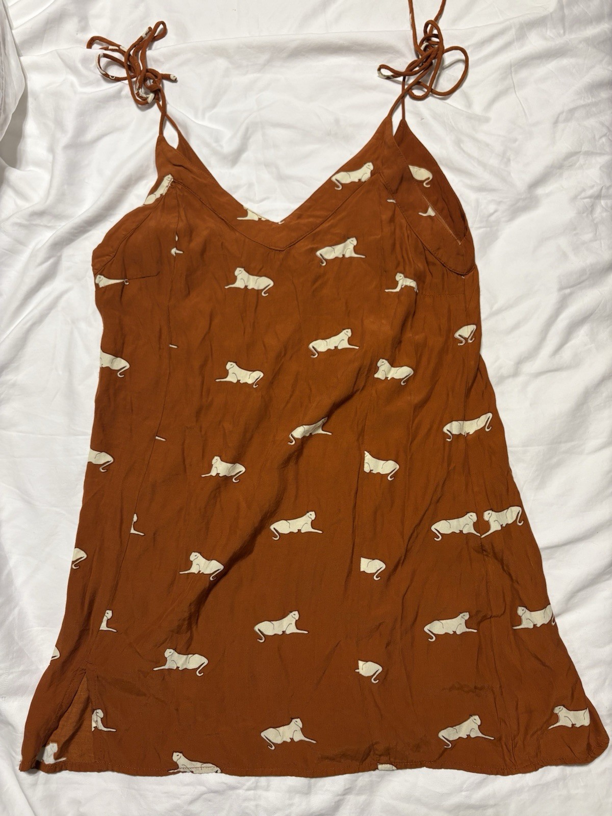 Rue Stiic Terracotta Panther Dress (Size S)