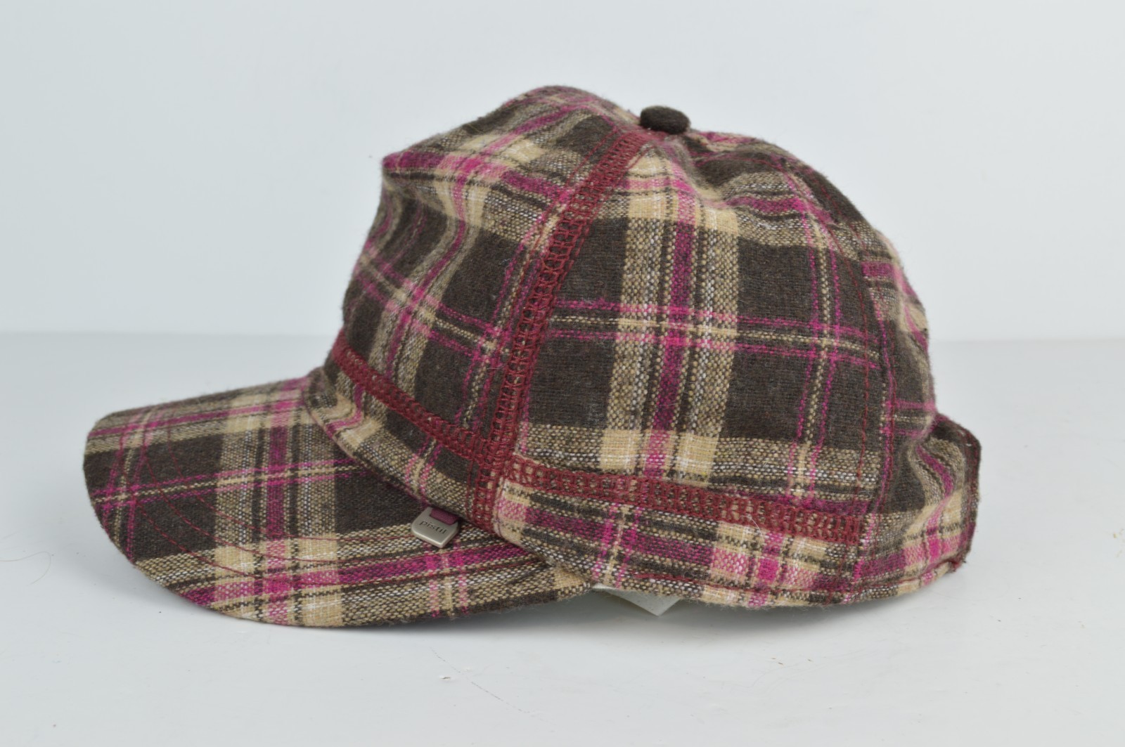 Pistil Plaid Brown Pink Tweed Flapper Womens Hat Size Adjustable NWOT New