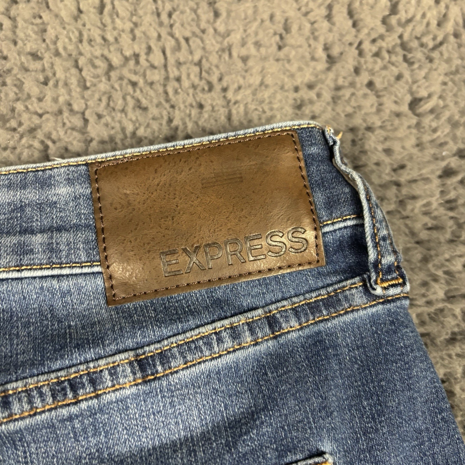 Express Mens Jeans ACTUAL 31×32 Classic Slim Stretch Blue Denim TAG 29×32