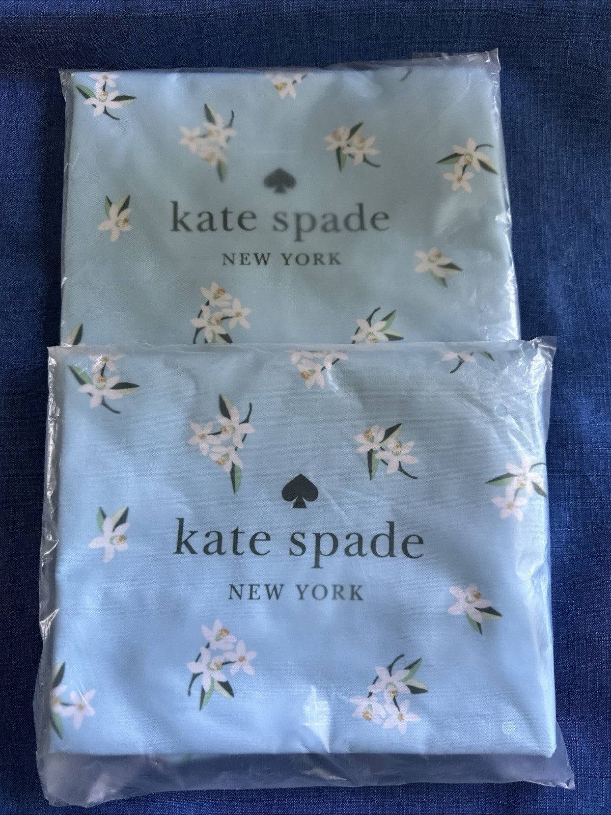 Kate Spade Canvas Re-usable Bags NEW Lot Of 2 Totes 24 1/2” Long 14” High