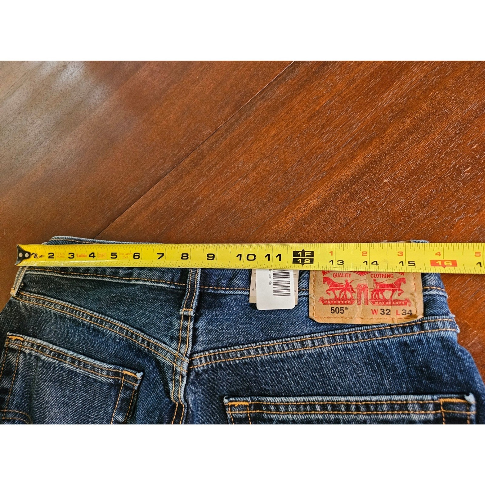Levi’s 505 Regular Fit Jeans Mens 32×34 Blue Straight Leg Denim