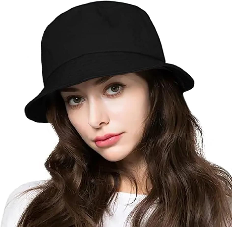 Unisex Bucket Hat Beach Sun Hat Aesthetic Fishing Hat for Men Women Teens, Rever
