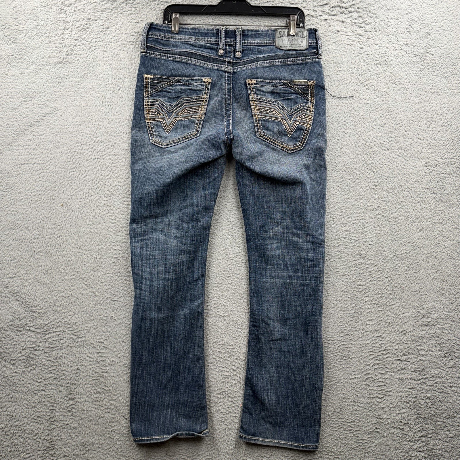 BKE Salvage Jeans Havoc Straight Mens Size 30s Blue Biker Grunge Y2K Style