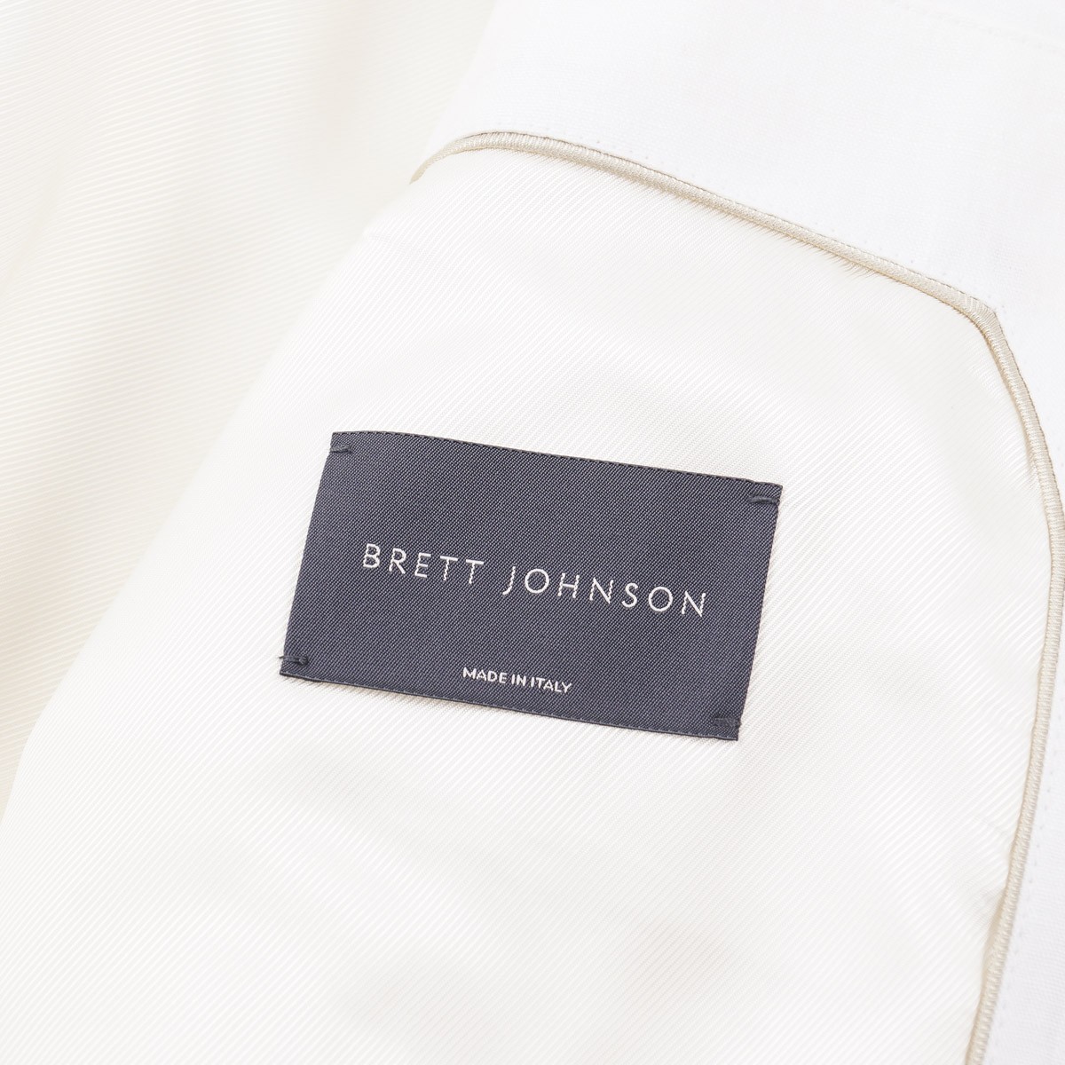Brett Johnson White Linen Bomber Jacket with Knit Details XXL (Eu 56) NWT