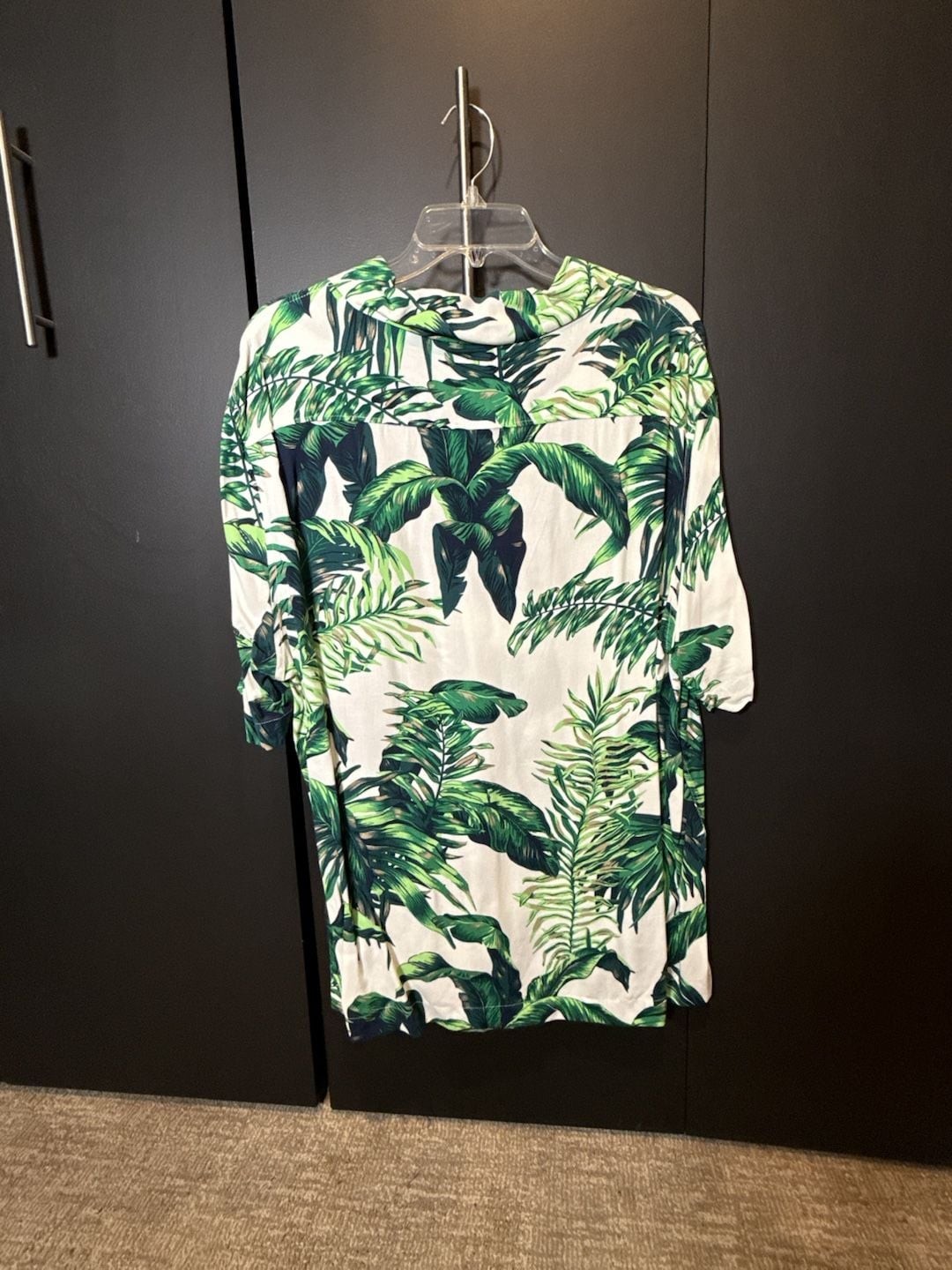 H&M Regular Fit Tropical Palm Leaf Resort Shirt