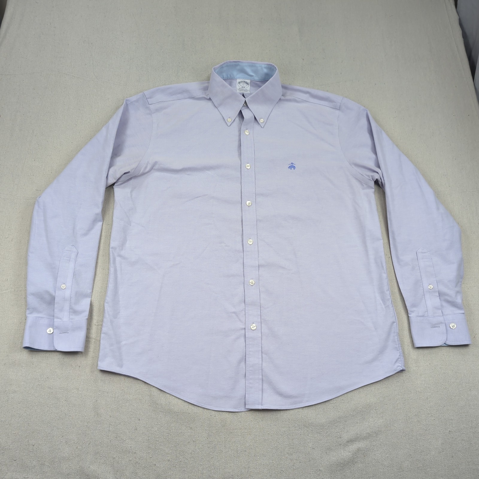 Brooks Brothers Shirt Mens Large Blue Oxford Regent Office Preppy 1818