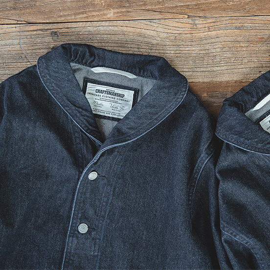 American Denim Dungaree Retro Men’s Jacket Coat Amikaki Casual Coat Blue Cotton