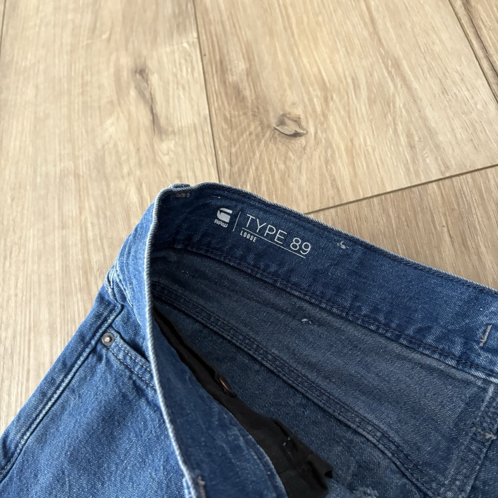 G Star Raw Type 89 Loose Jeans Womens 27×32 Blue Denim High Rise Straight Leg
