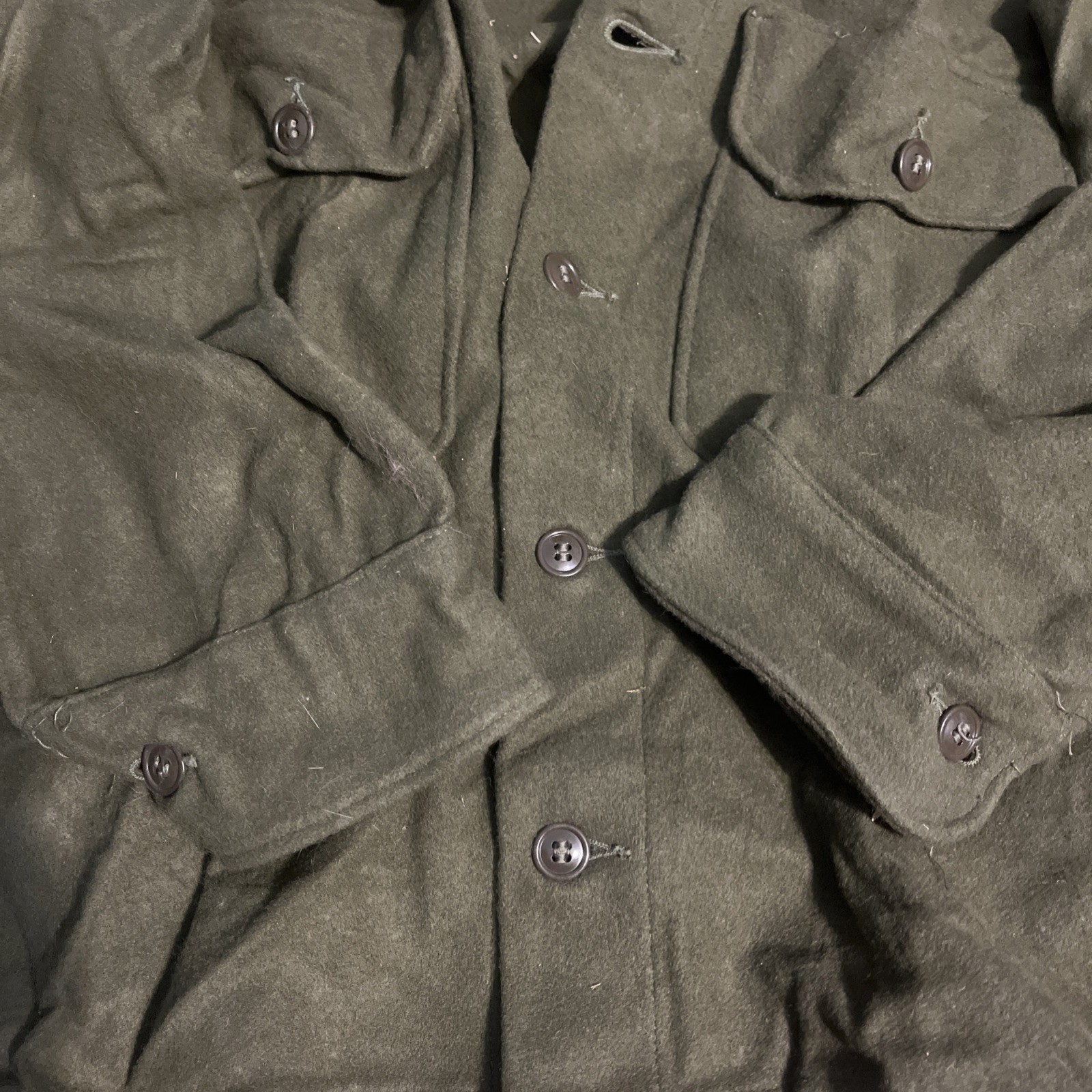 NOS Vintage 50s US Army Military Medium Wool Field Shirt OG-108 Korean War