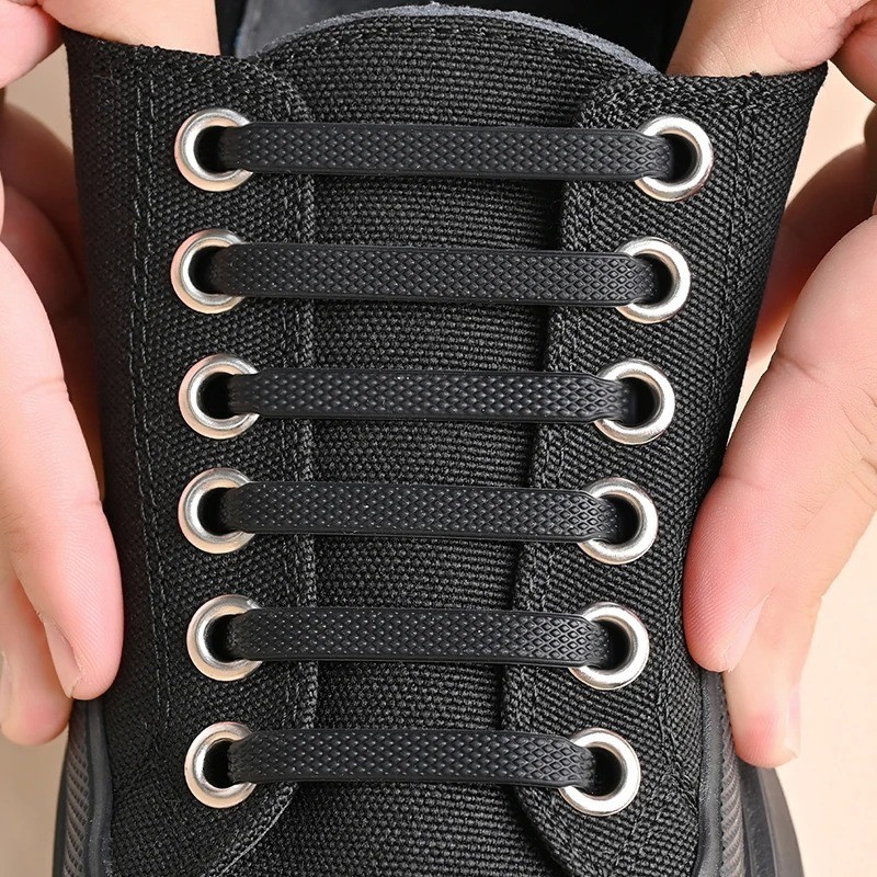 16pcs Elastic No Tie Shoelaces Silicone Stretch Rubber Bands Unisex Sneakers