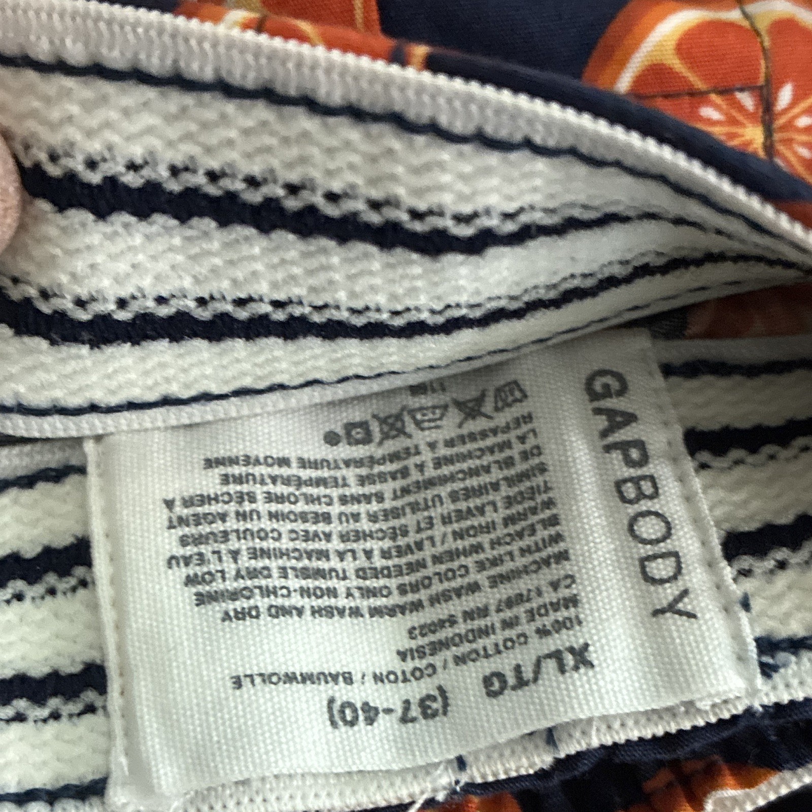 GapBody gapwear Classic Cotton Boxer Shorts XL 2-Pack Multicolor Stripe/Orange