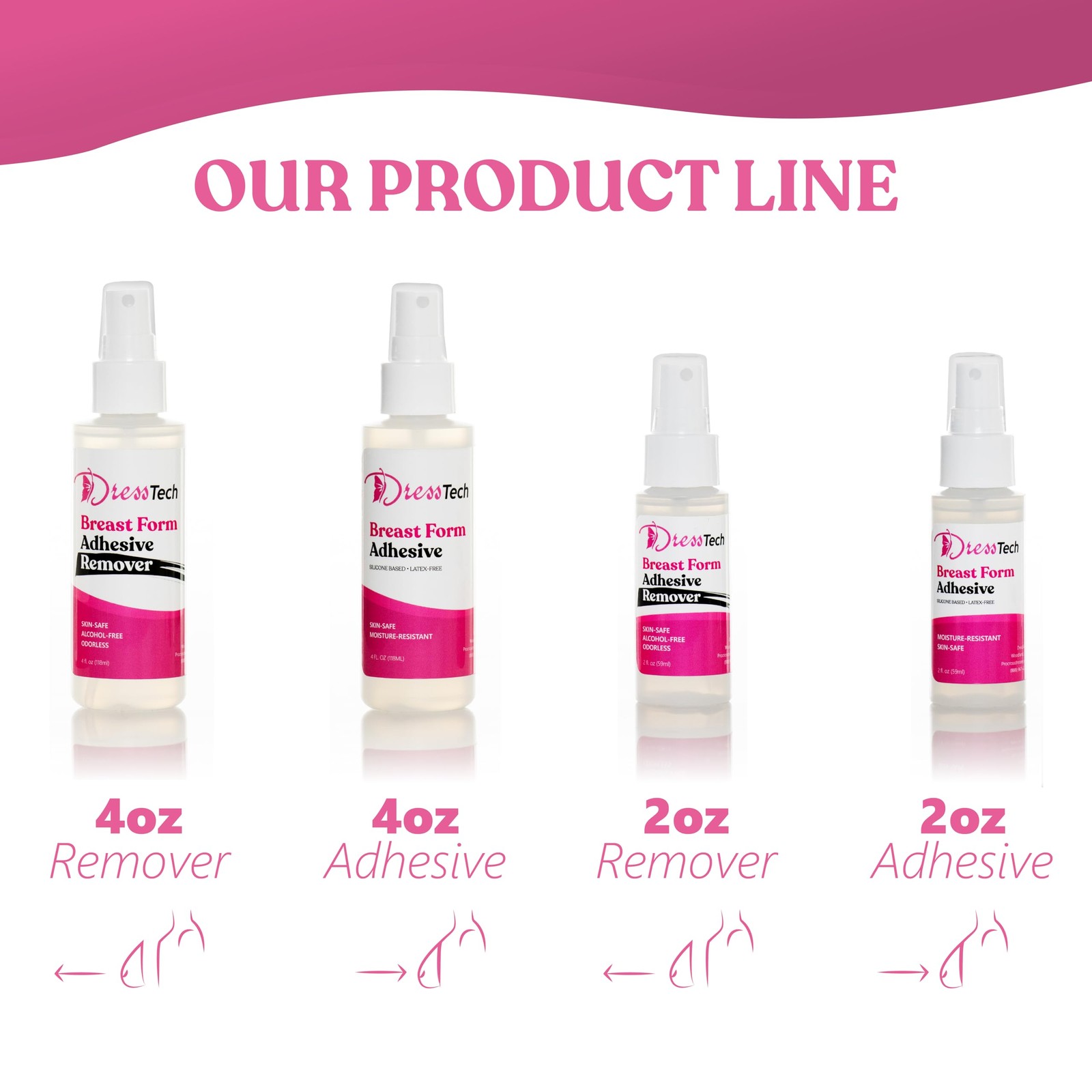 Breast Form Adhesive Long Lasting Medical-Grade 2 oz. Spray