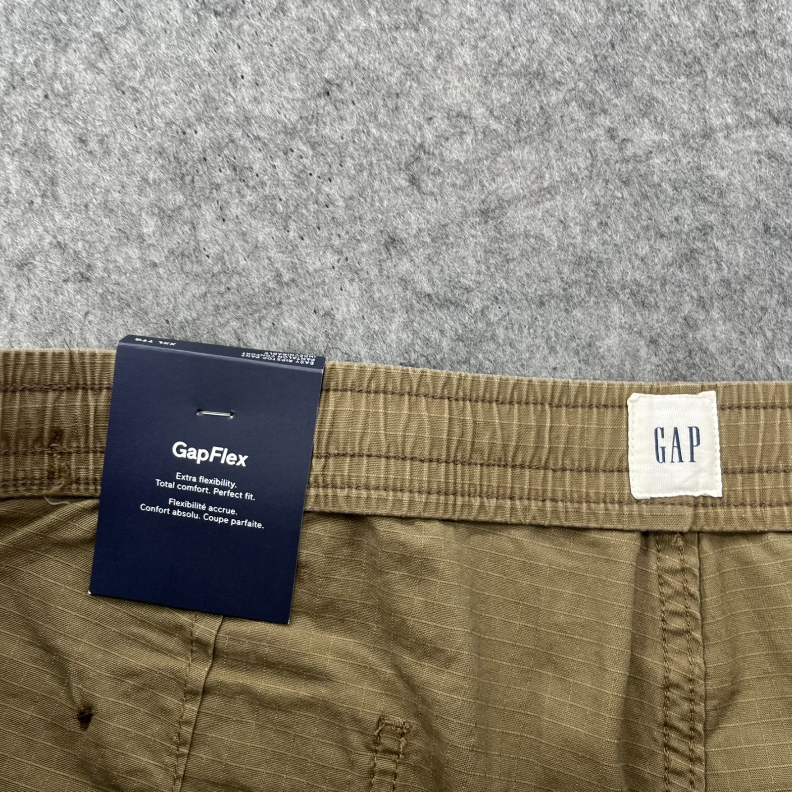 Gap Mens Pants Beige Size XXL Utility Ripstop Pant Tapered Stretch NEW