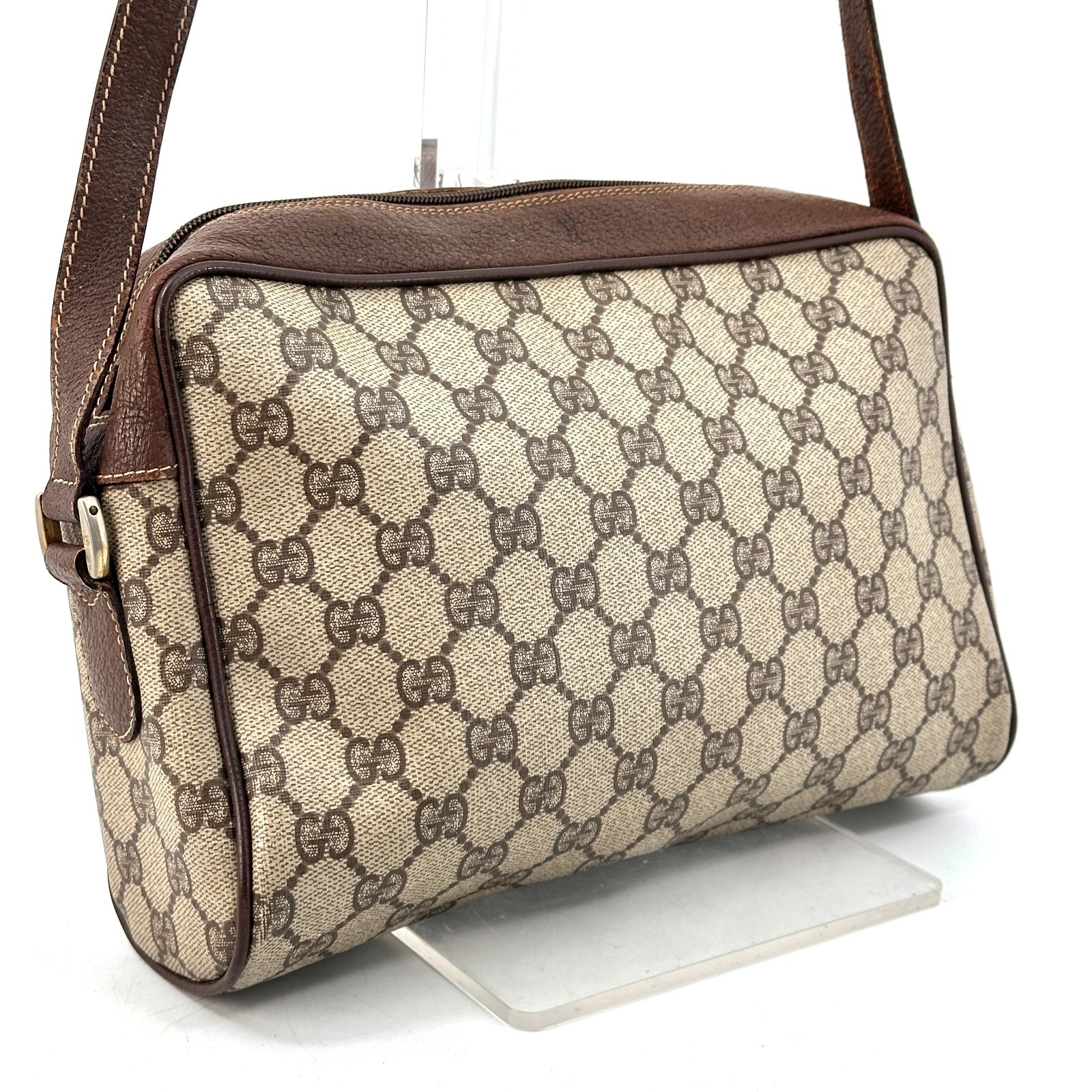 Vintage GUCCI Sherry Shoulder Bag GG Crossbody Authentic