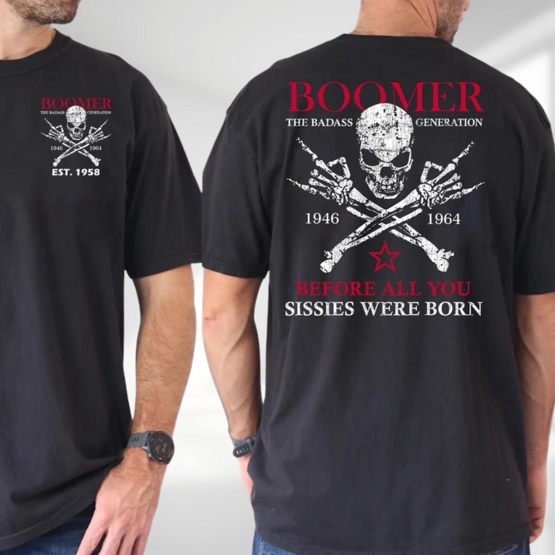 Generation X Boomer Shirt Custom Year T-Shirt, Boomer Badass Generation Shirt