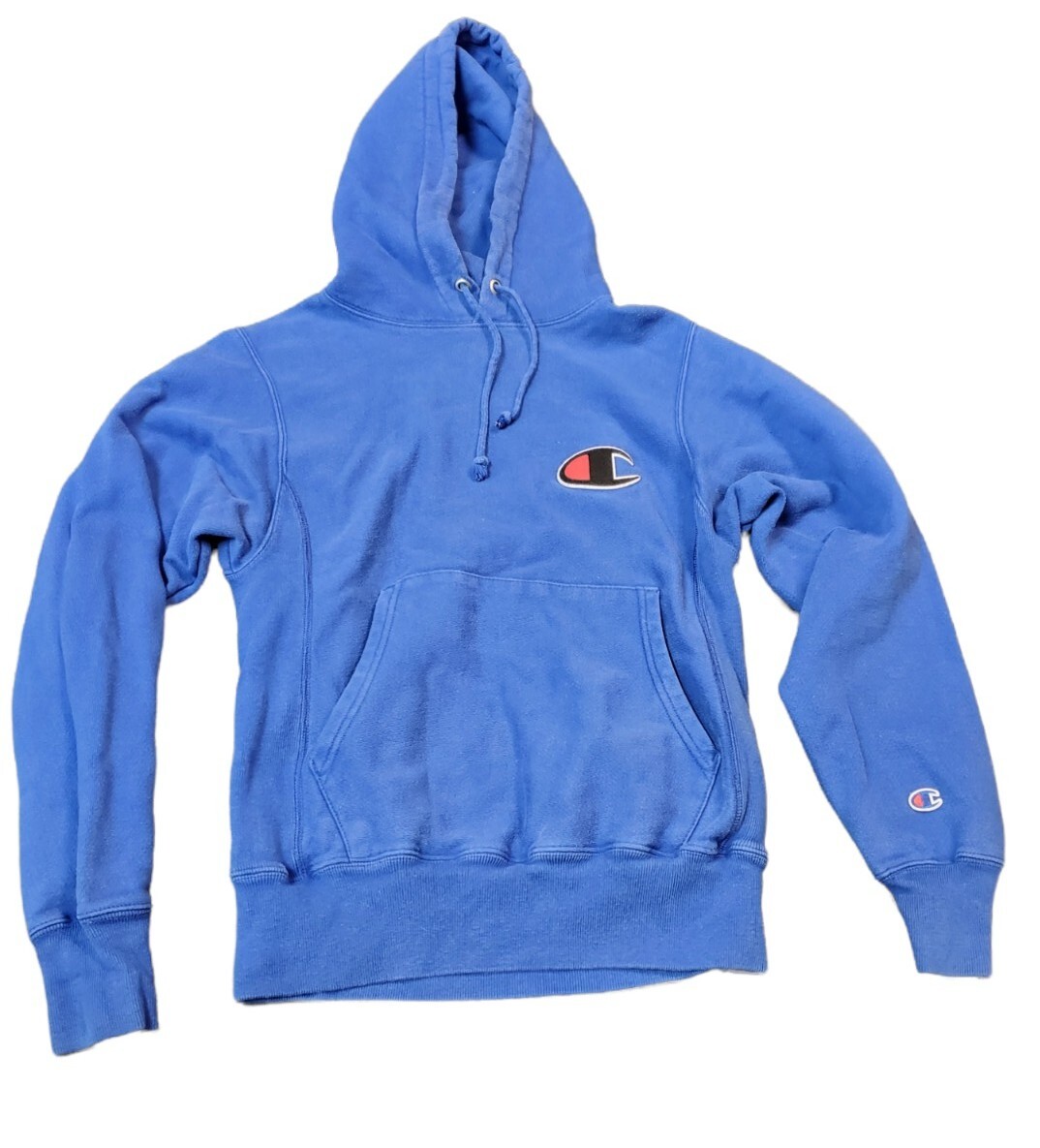 Champion Reverse Weave Big C Patch Logo Pullover Hoodie Men XS Women Unisex