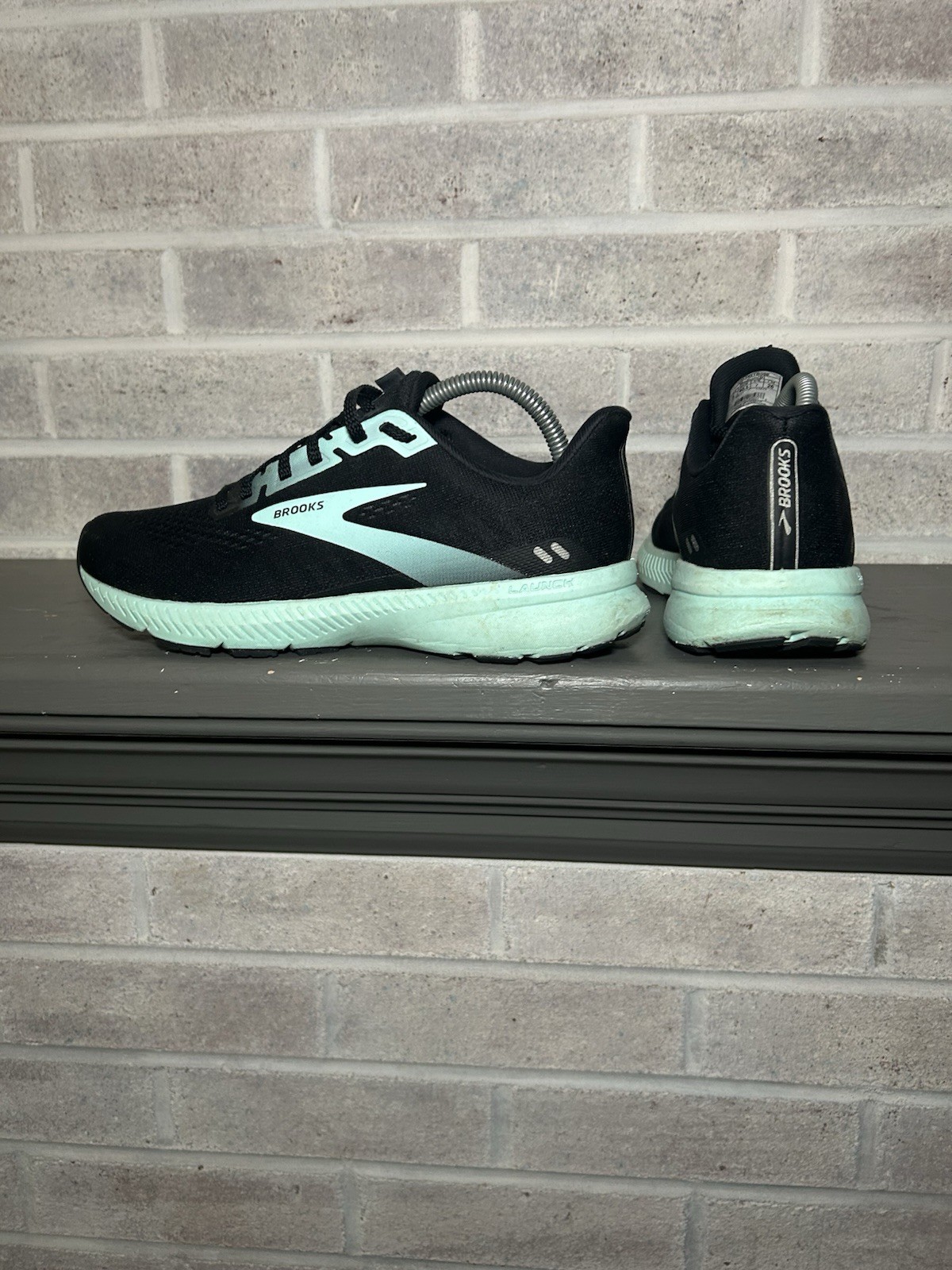 Brooks Launch GTS 8 Black Teal Running Shoes 1203451B096 Women 9 Medium (B)