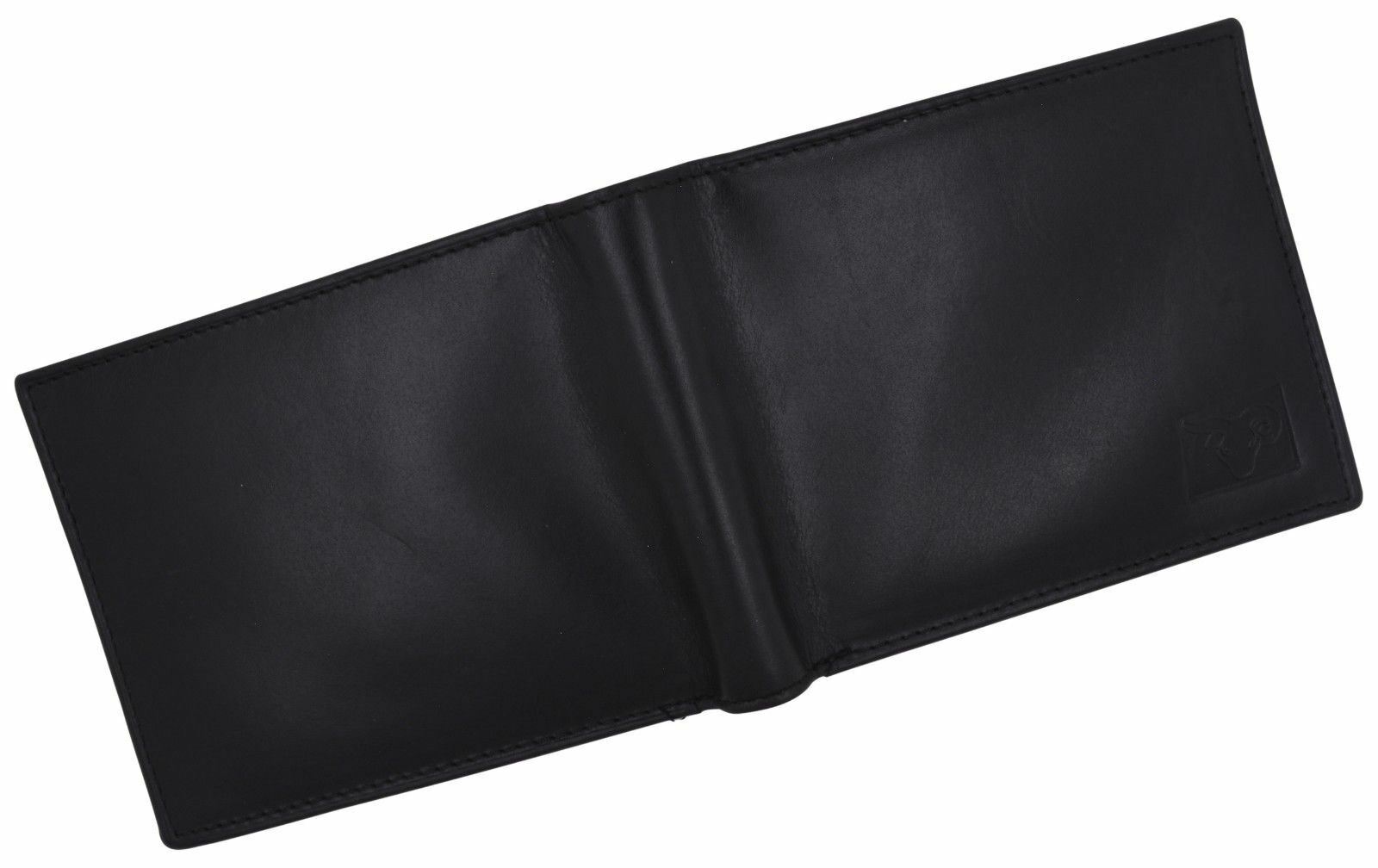 Mens Genuine Leather ID Card Holder Classic Design Slim Bifold Wallet by Cavelio
