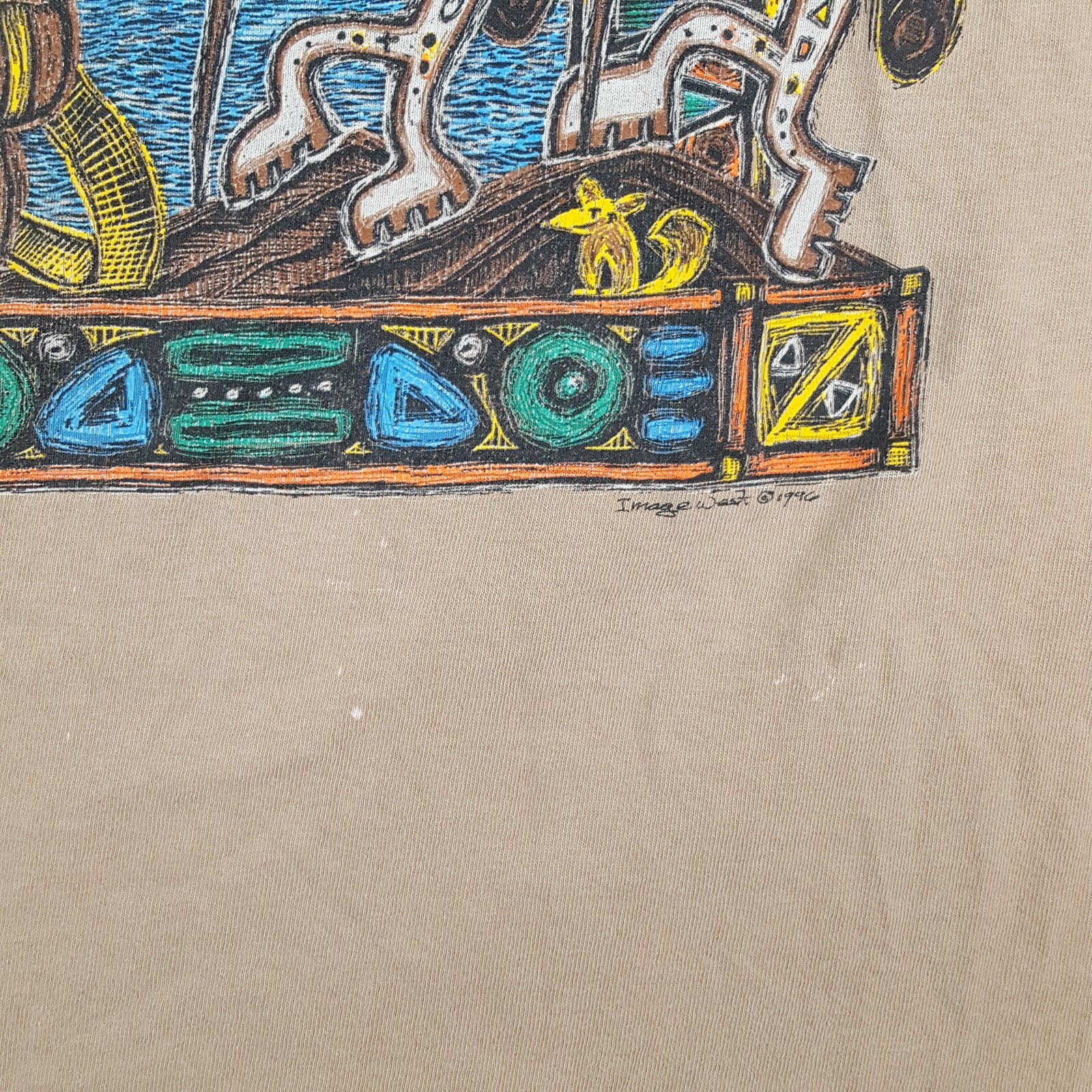 Vintage 90s Outdoor Hiking Backpacking Art Men’s Size L Camping Nature T Shirt