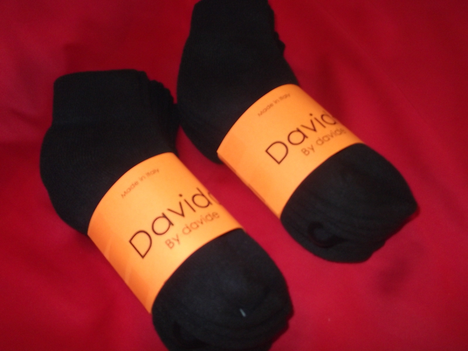 Davido Mens socks ankle/quarter made in Italy 100% cotton 6 pairs black 10-13