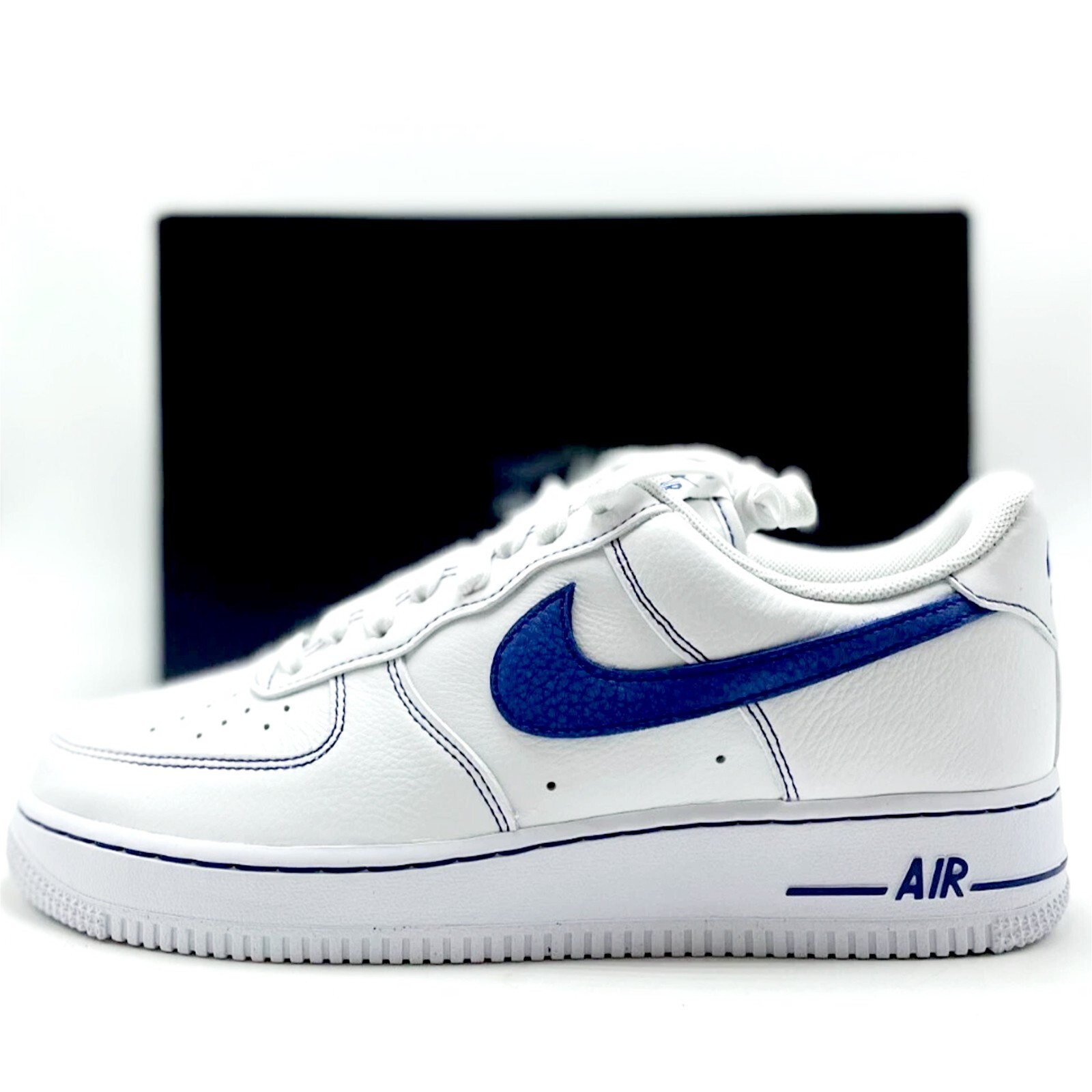*NEW* MEN Nike Air Force 1 ’07 LV8 White / Deep Royal Blue (HQ2037 100) 👍