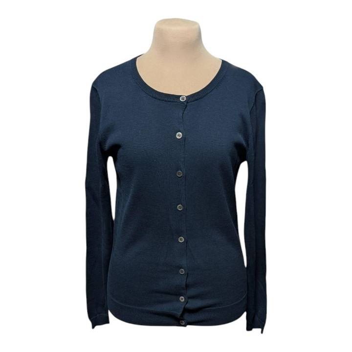 IENA Imported Yarn Cotton Cardigan Navy M 100% Cotton Japan Minimalist