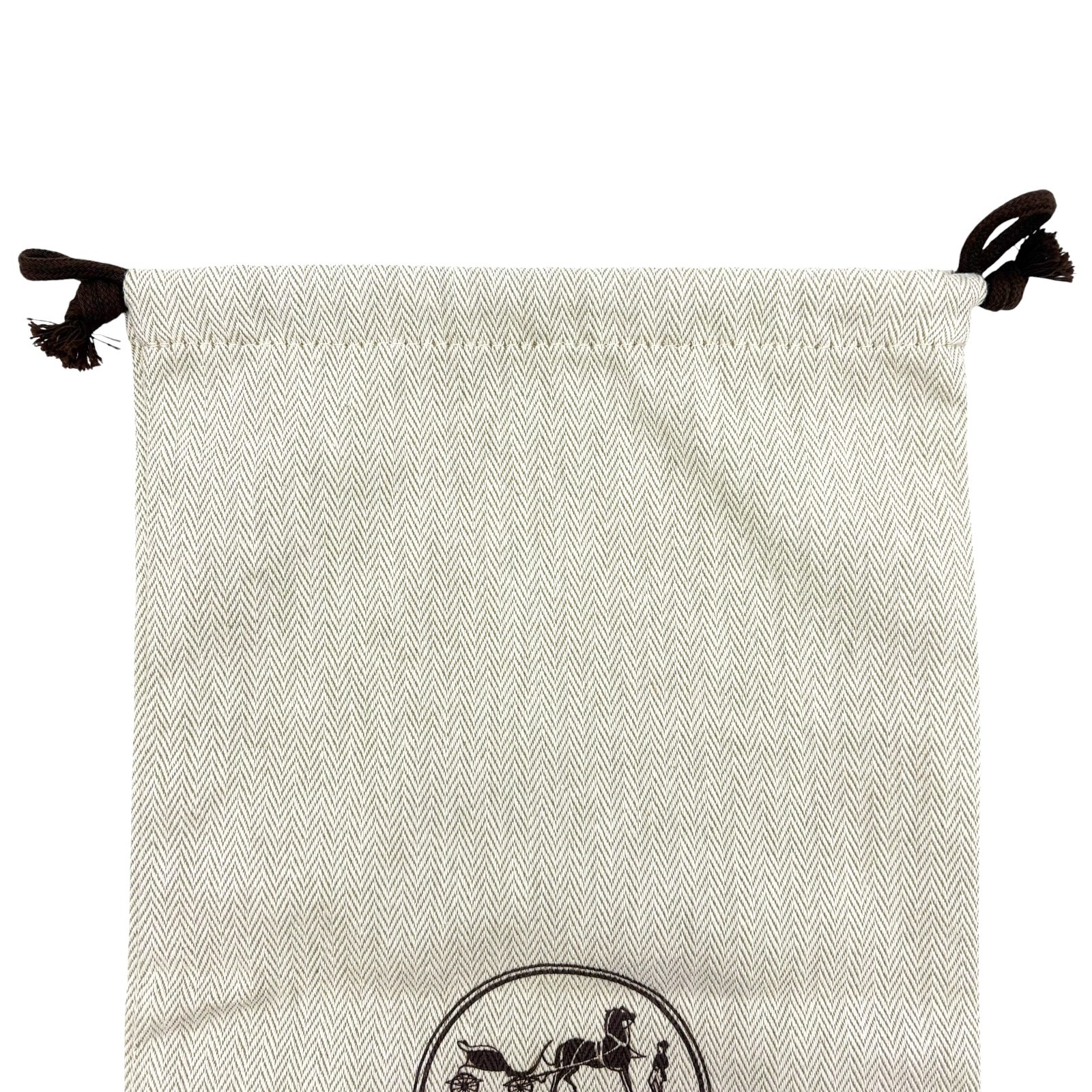 HERMES Dust Bag Drawstring Pouch 7.8 x 14 in (20×35.5cm) Authentic Storage Bag