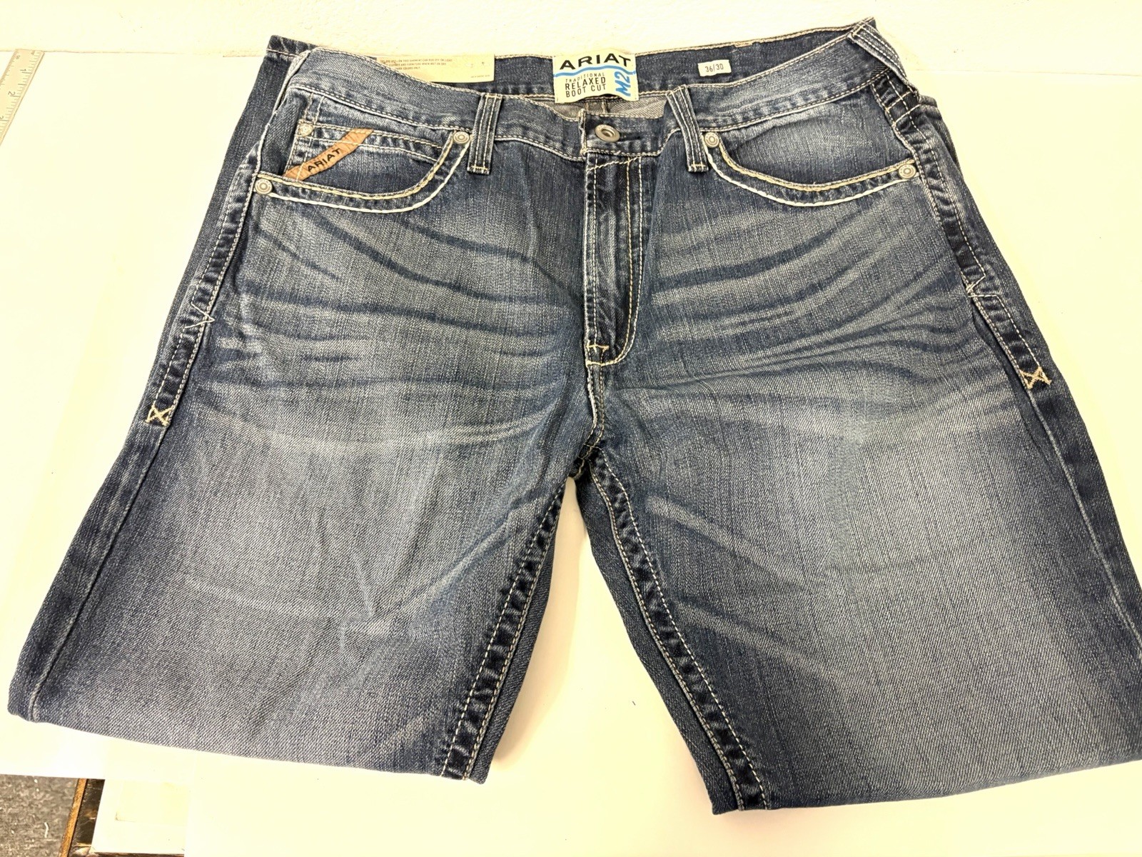 Ariat M2 Relaxed Boot Cut Jeans, Cassidy Wash, Style #10036071, Size: 36/30 NEW