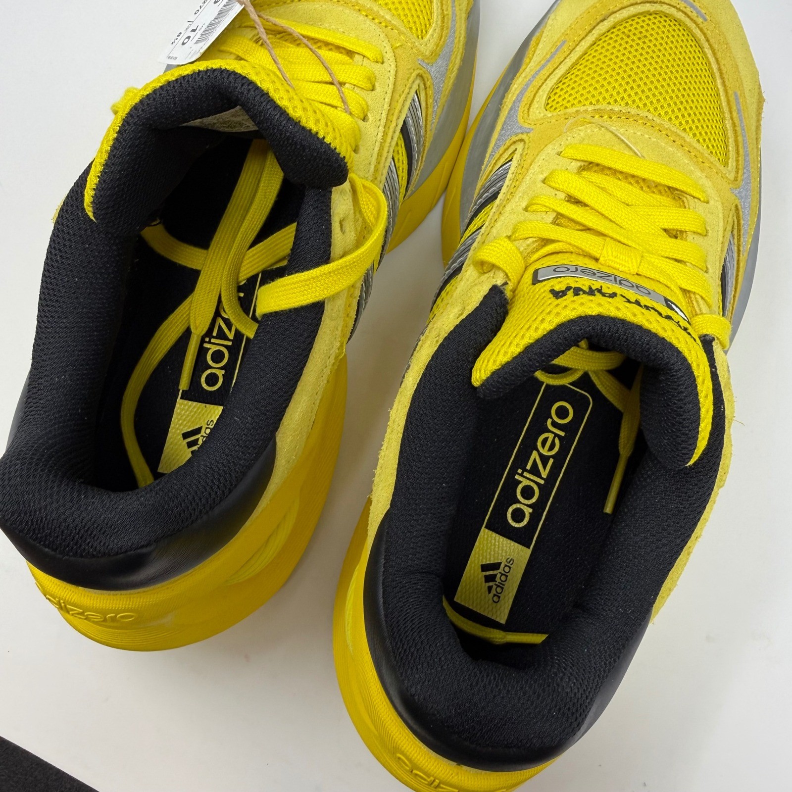 Adidas Adizero Goukana Mens Size 9 Running Shoes Yellow Silver JP7177 NEW